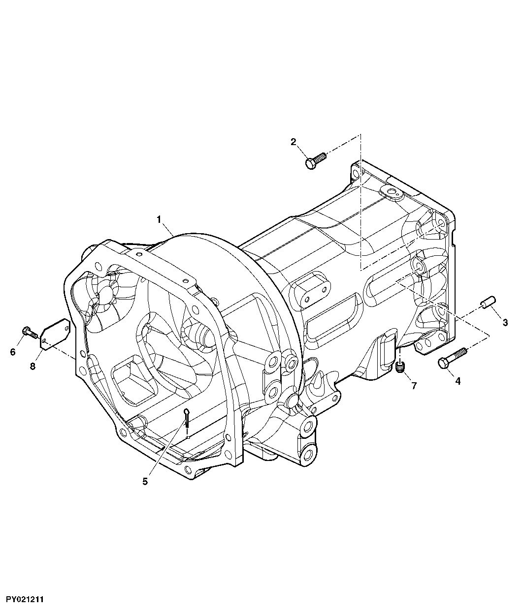 CLUTCH HOUSING AND CONTROL LEVER (POWRREVERSER)