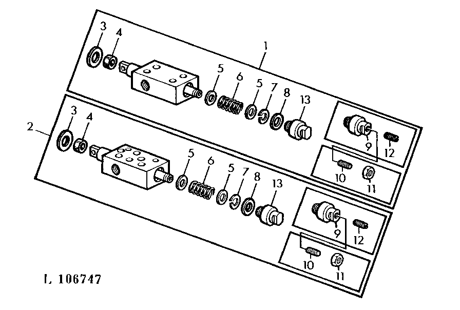 SELECTIVE CONTROL VALVE (SPOOL TYPE), (INDIVIDUAL PARTS)