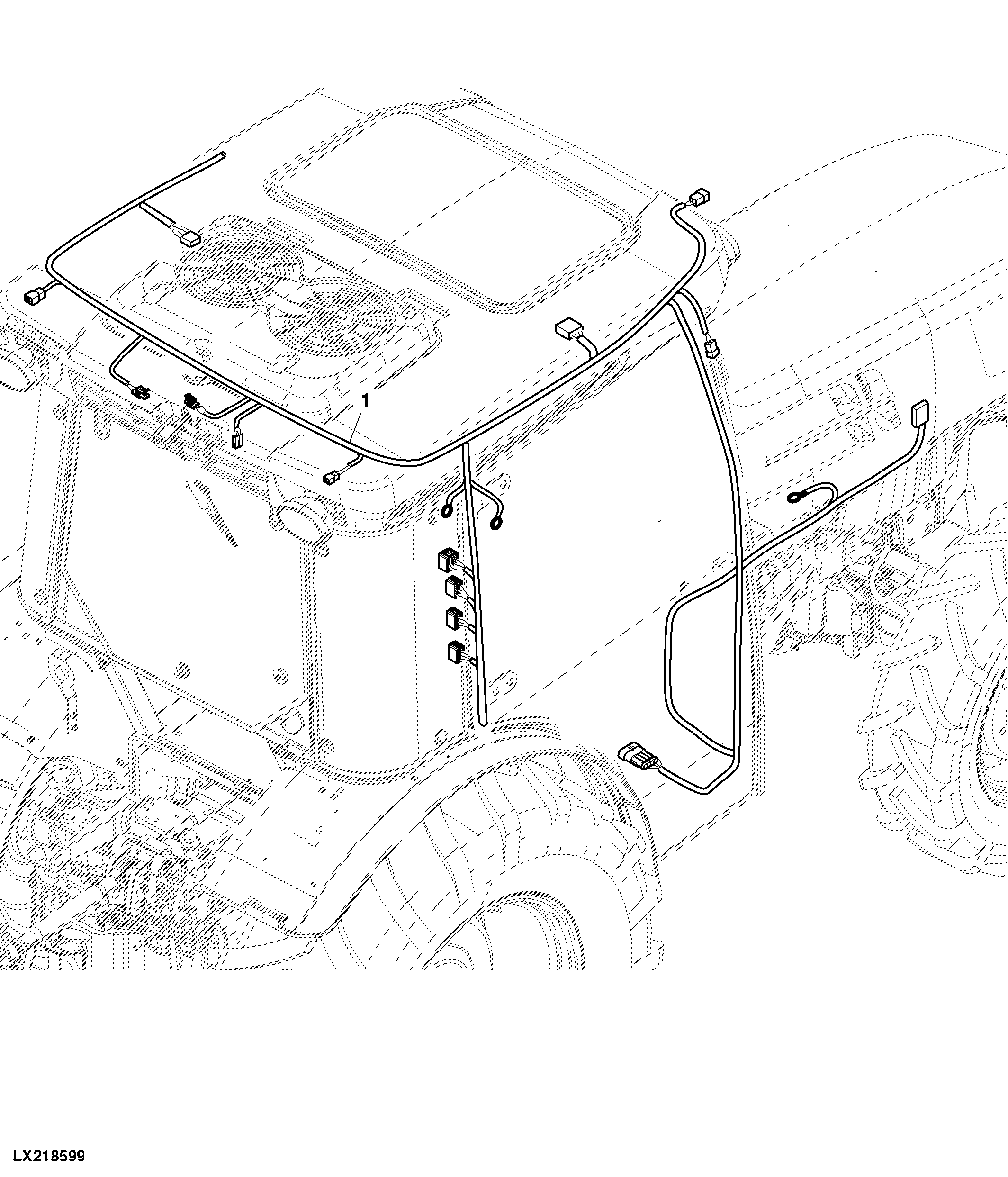 Cab Roof Wiring Harness