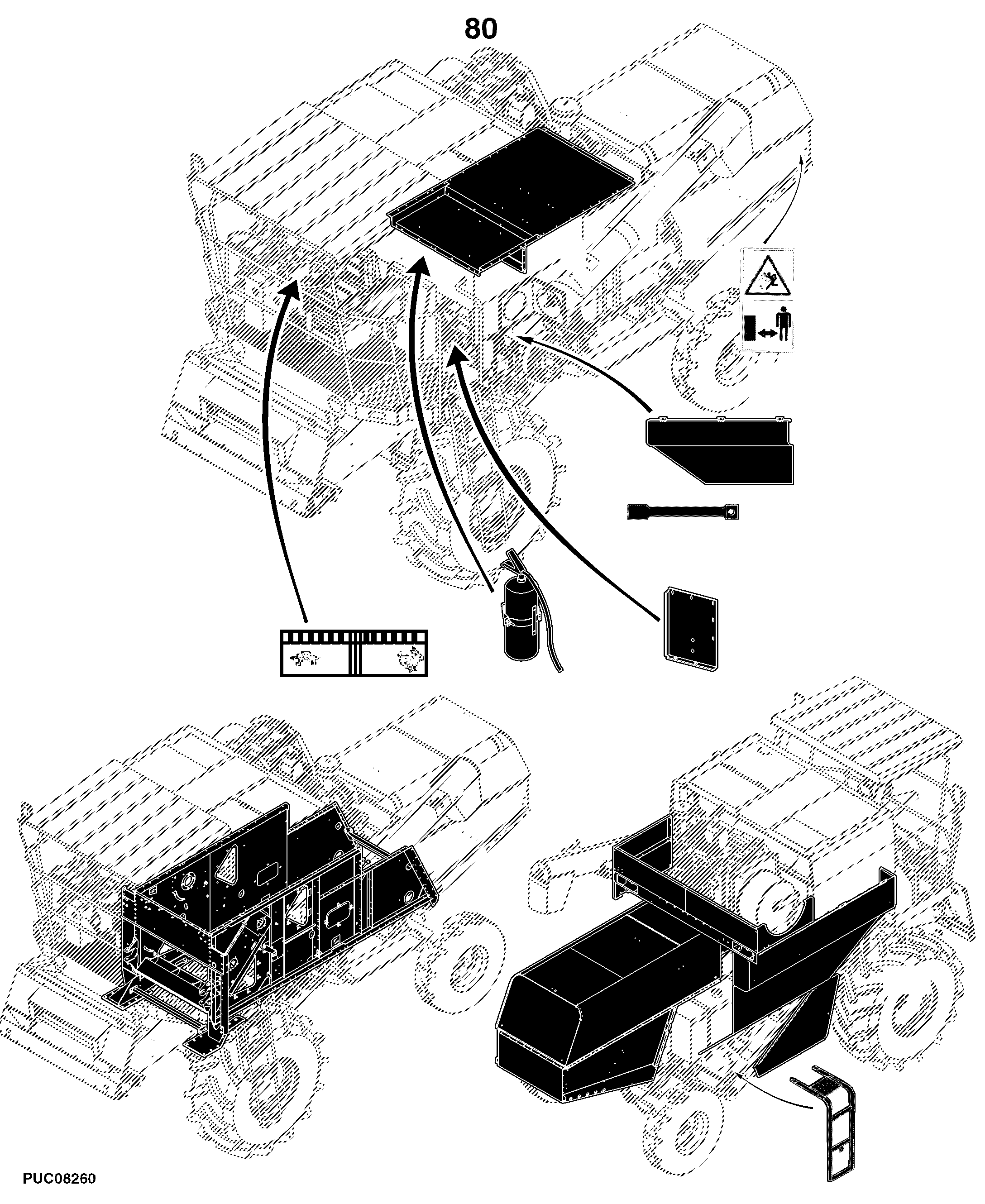 W70 Combine (Engine: 4039HMY31 for S.N. -000120)(Engine: 4039HMY32 for S.N. 000121- ) India Edition
