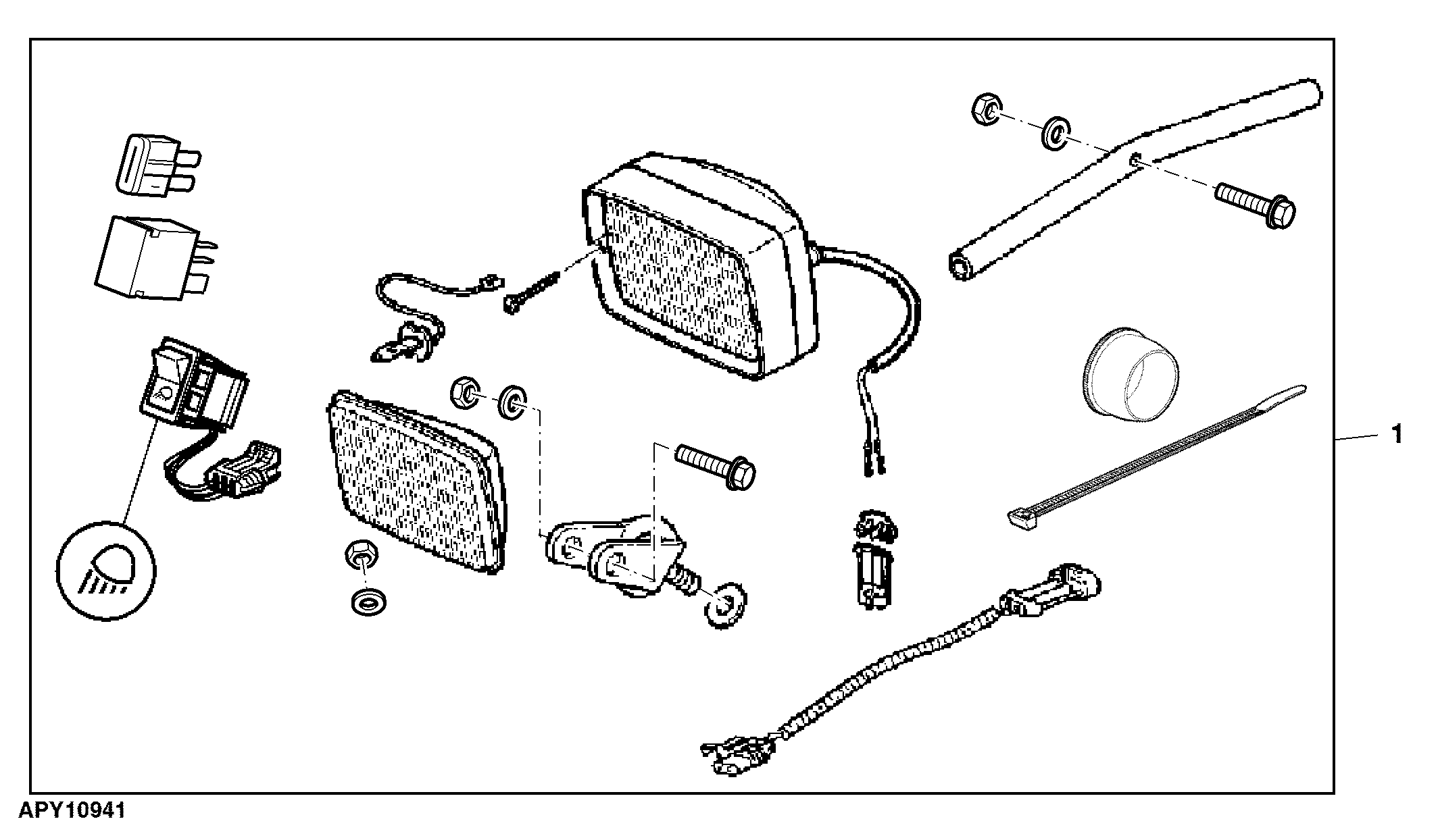 Attachment, Working Lamps / Switch, Front Light