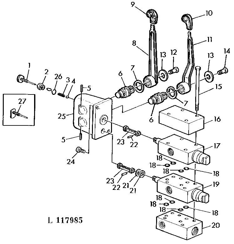 TWO SINGLE ACTING SELECTIVE CONTROL VALVES (SPOOL TYPE)