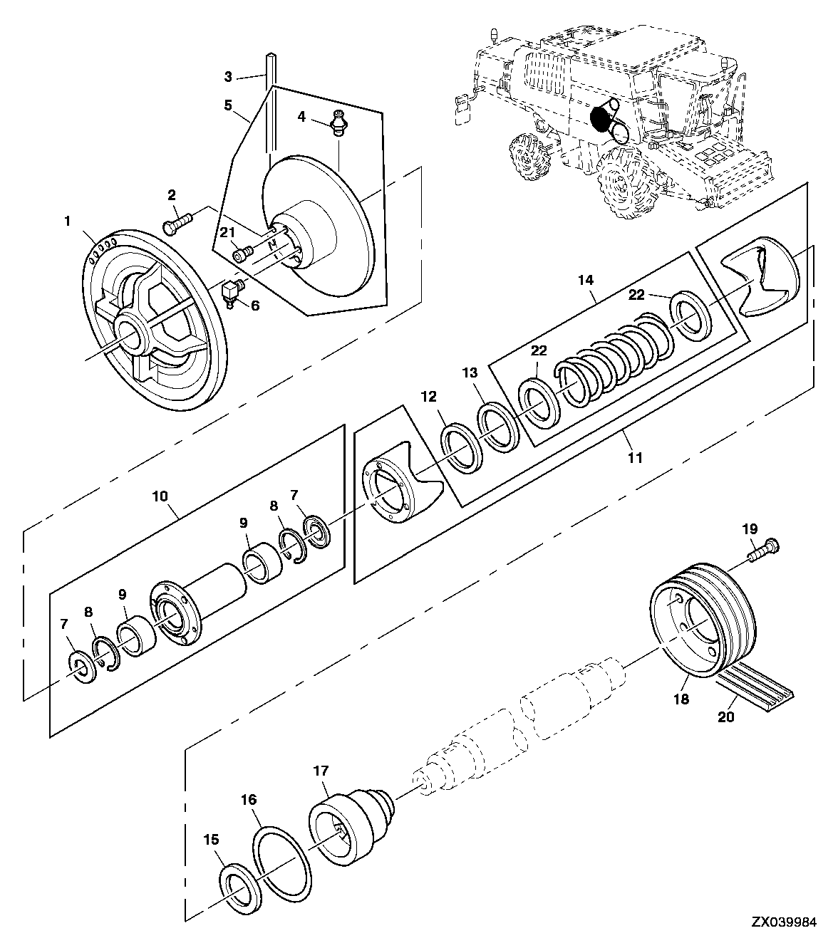 DUAL-RANGE CYLINDER DRIVE INTERMEDIATE SHEAVE