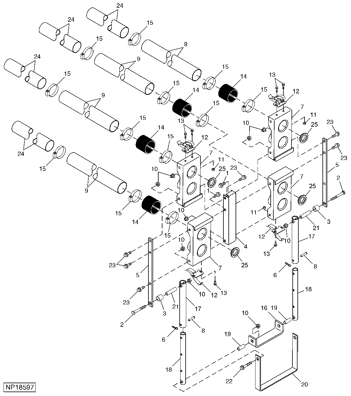 Couplings, Tubes and Hoses, 16-Row (TBT) (2001 - )