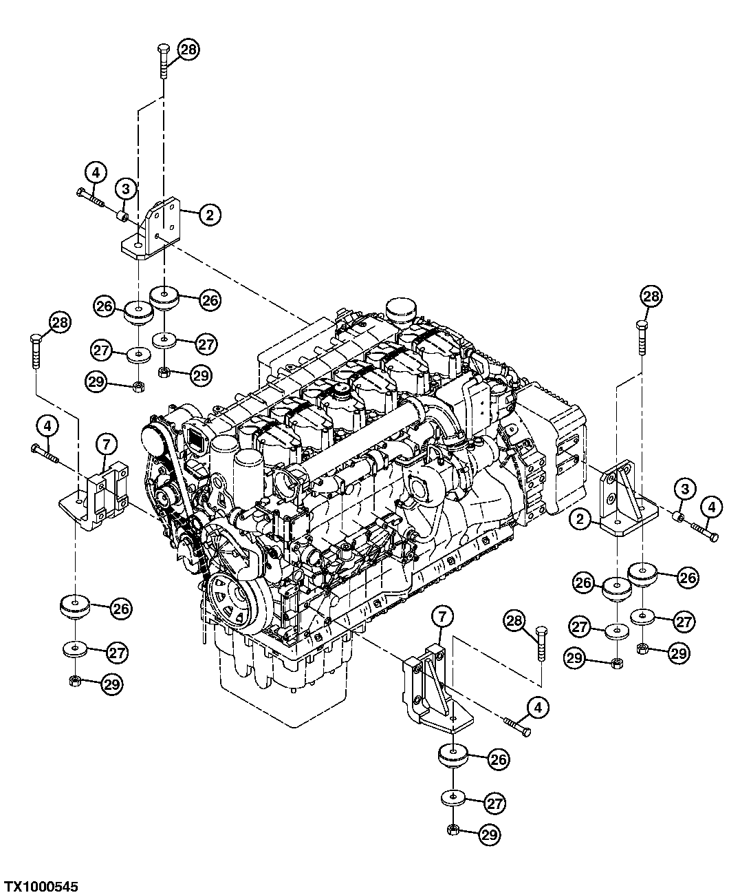 Engine Mounting Brackets and Rubber Isolators