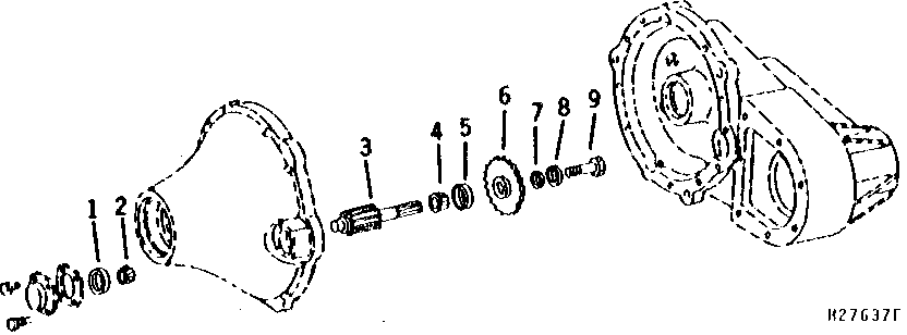 FINAL DRIVE PINION, DRIVE SHAFT, AND BEARINGS - SIDEHILL
