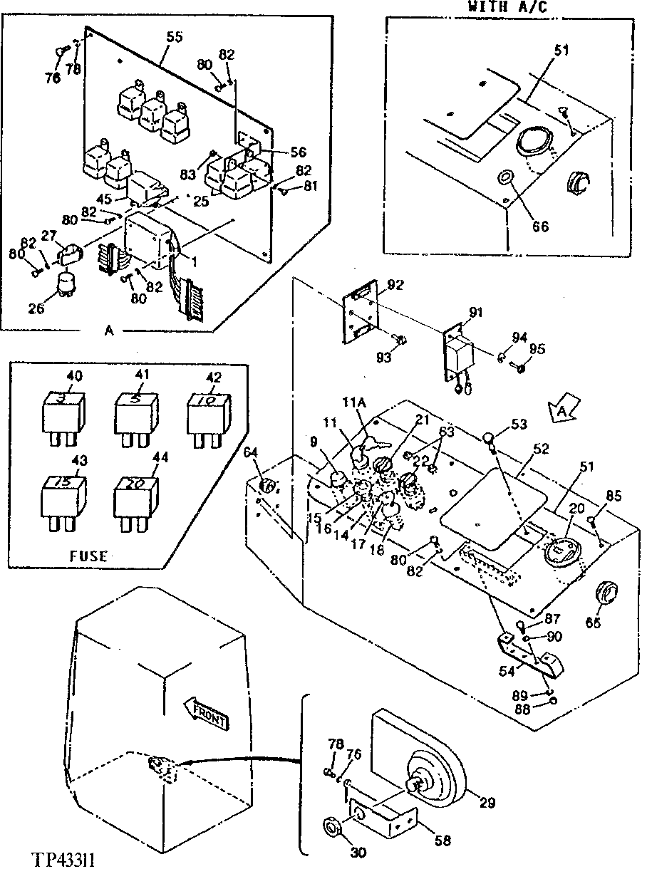 RIGHT-HAND CONSOLE, COVER, CONTROLLER, SWITCHES AND RELAYS (STANDARDIZED) (000346 - )
