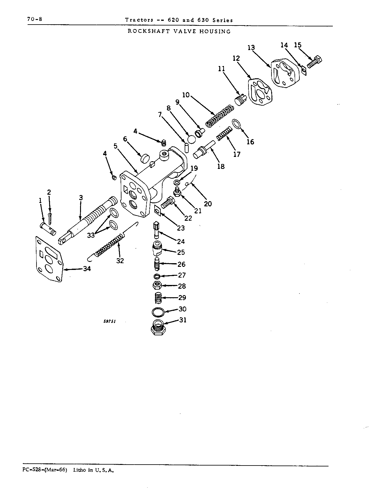 Housing, rockshaft valve