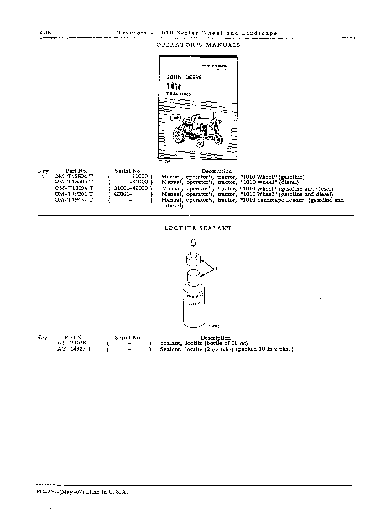 Operator's Manual and Gasket Sets (Continued)