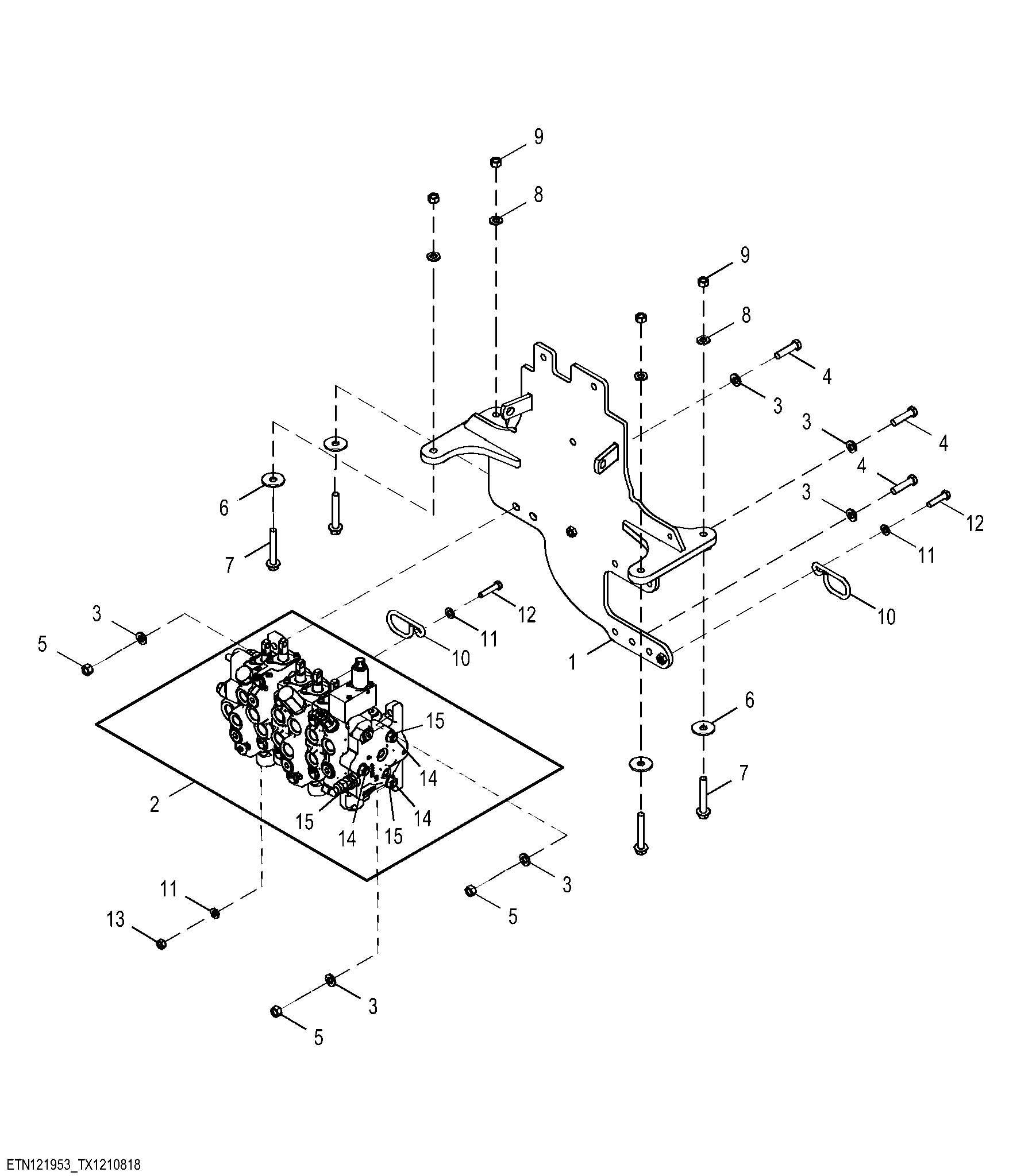 Backhoe Valve, Six Function Manual with Extension and Select Flow