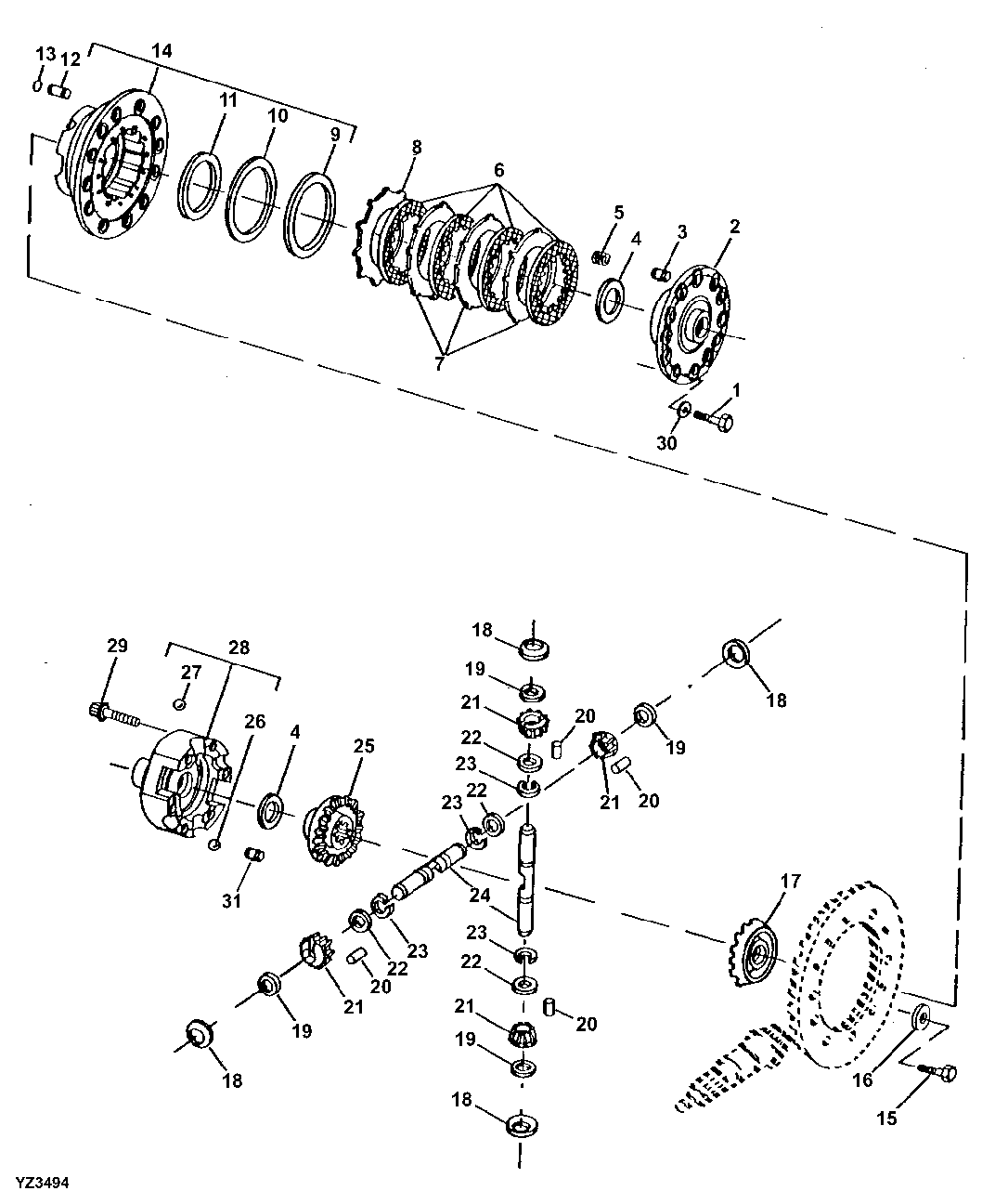 RE44168 Differential Assembly (Differential Lock) (Front)