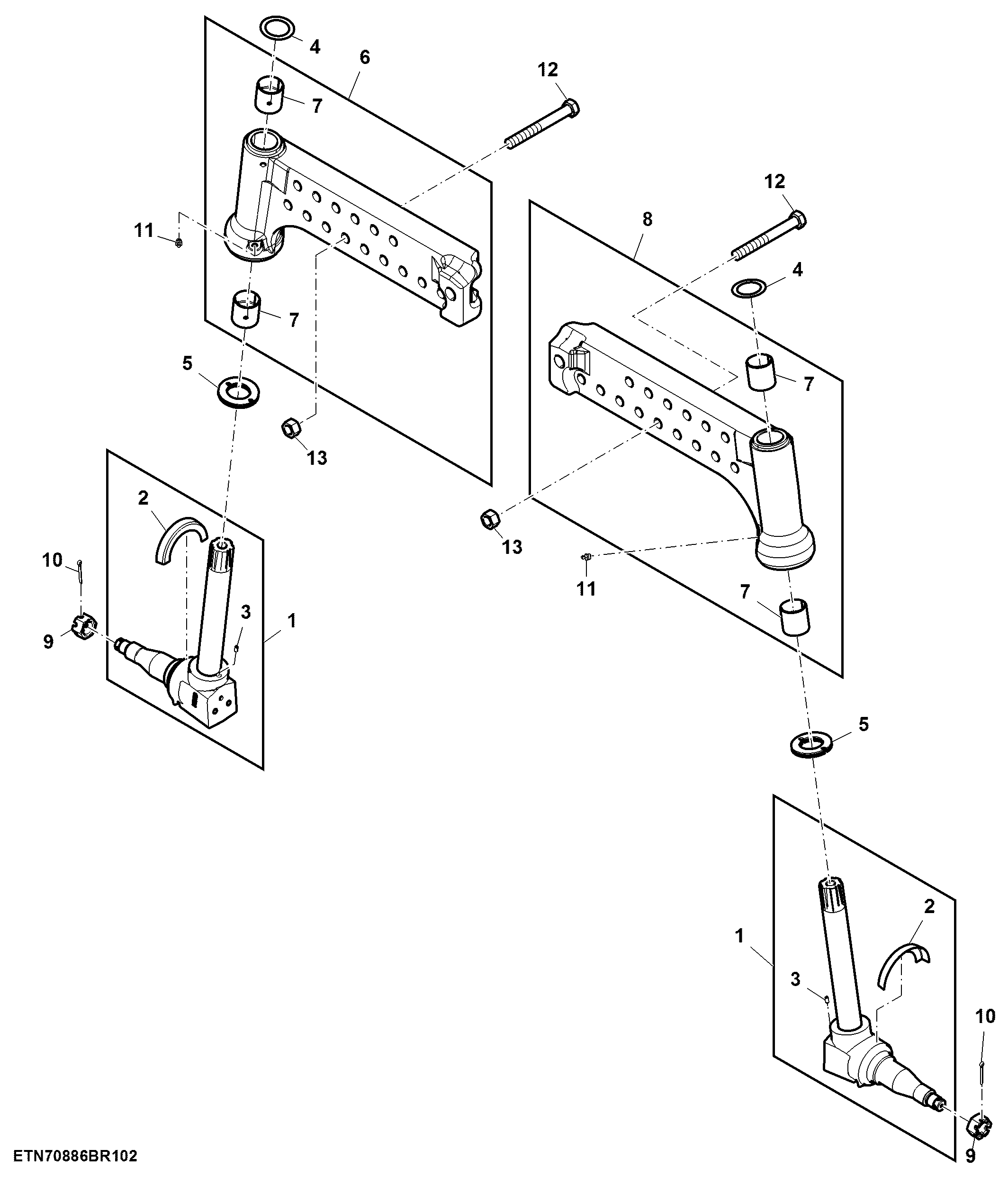Front Axle Knee / Spindle Knuckle, 2WD Front Axle, W/ Track Extension