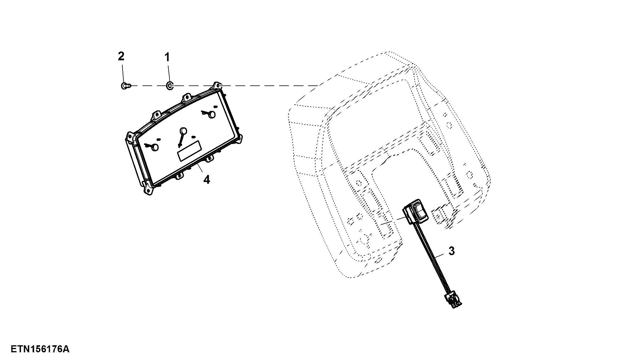 Instrument Cluster, OOS, W/ Park Pawl