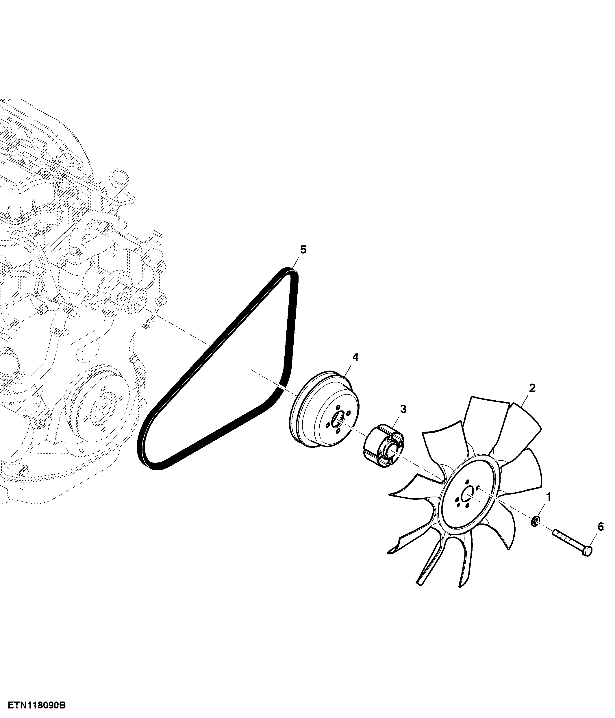 Fan Assembly, W/ Inline Fuel Injection Pump