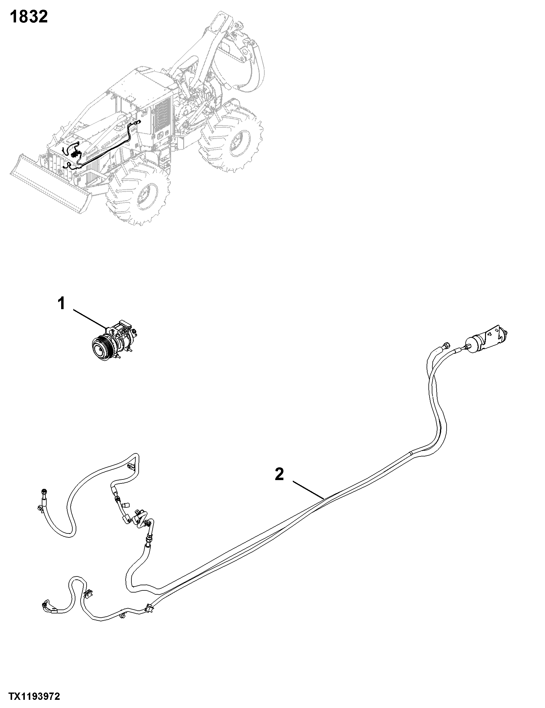 1832 Air Conditioning System Compressor & Drive