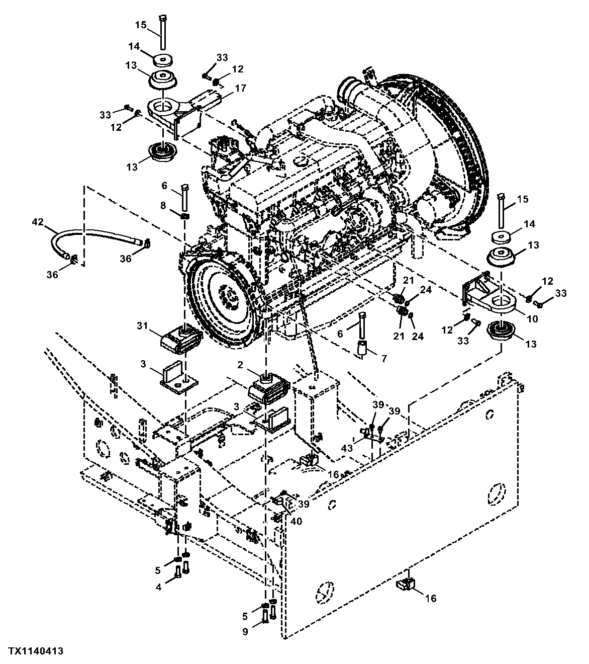 Engine Mounting Brackets and Rubber Isolators