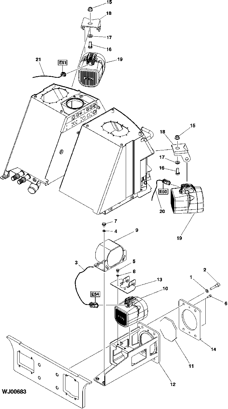 Waist Lights, Back-Up Alarm and Light (Xenon)