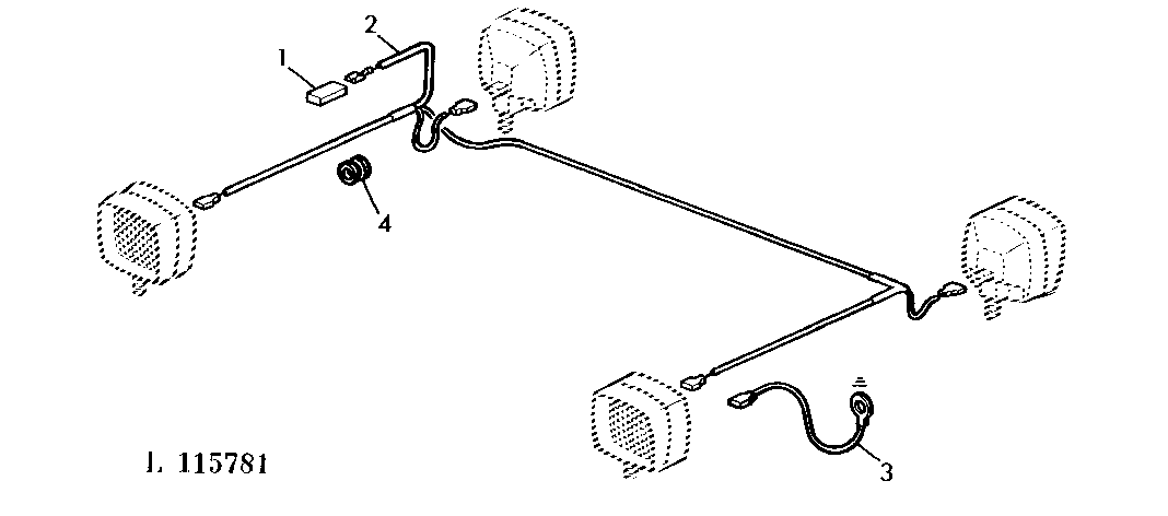 WIRING HARNESS-WORK LIGHT (MC1 CAB)