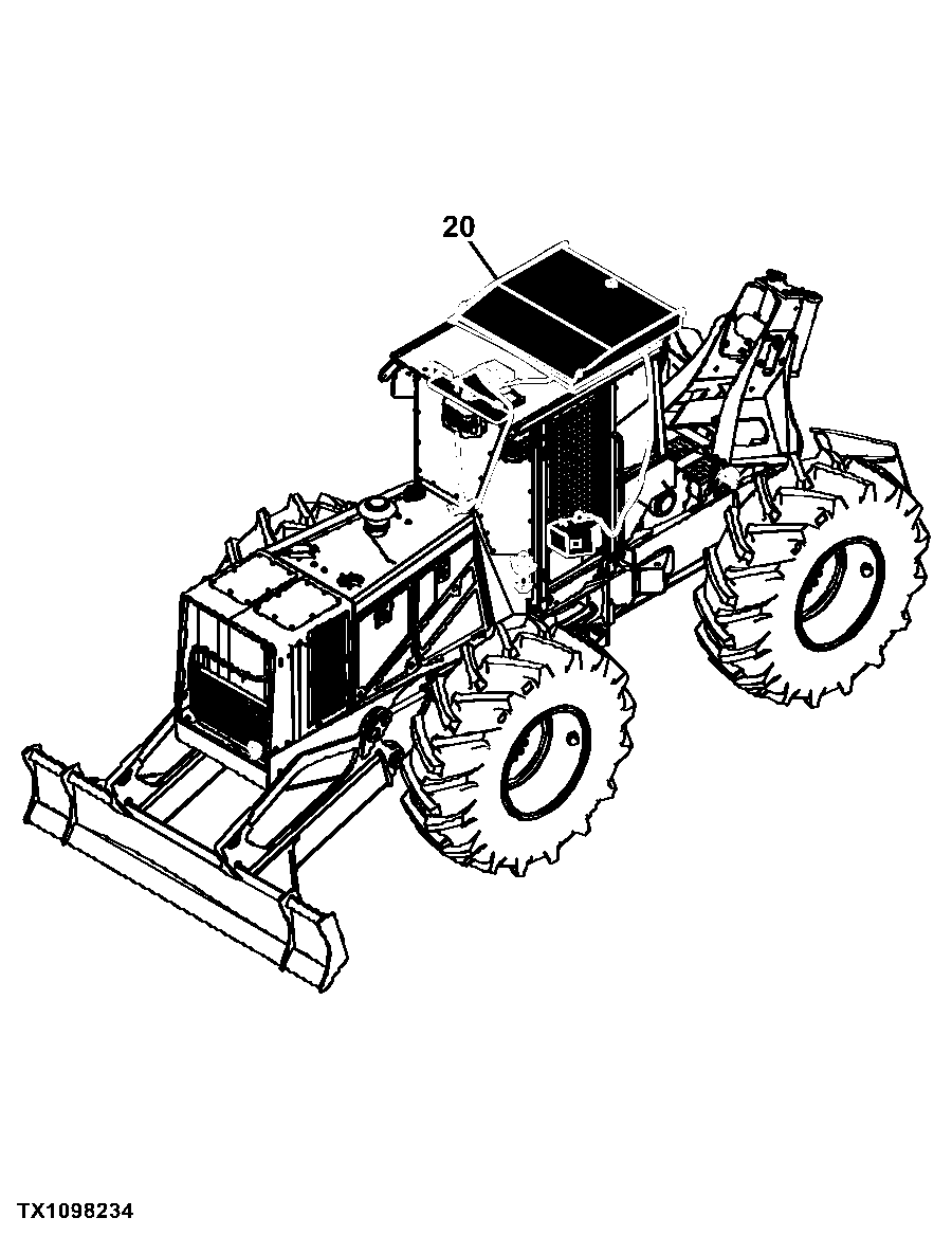 540H Cable Skidder (PIN: 1DW540HX_ _D630436 - D666892)