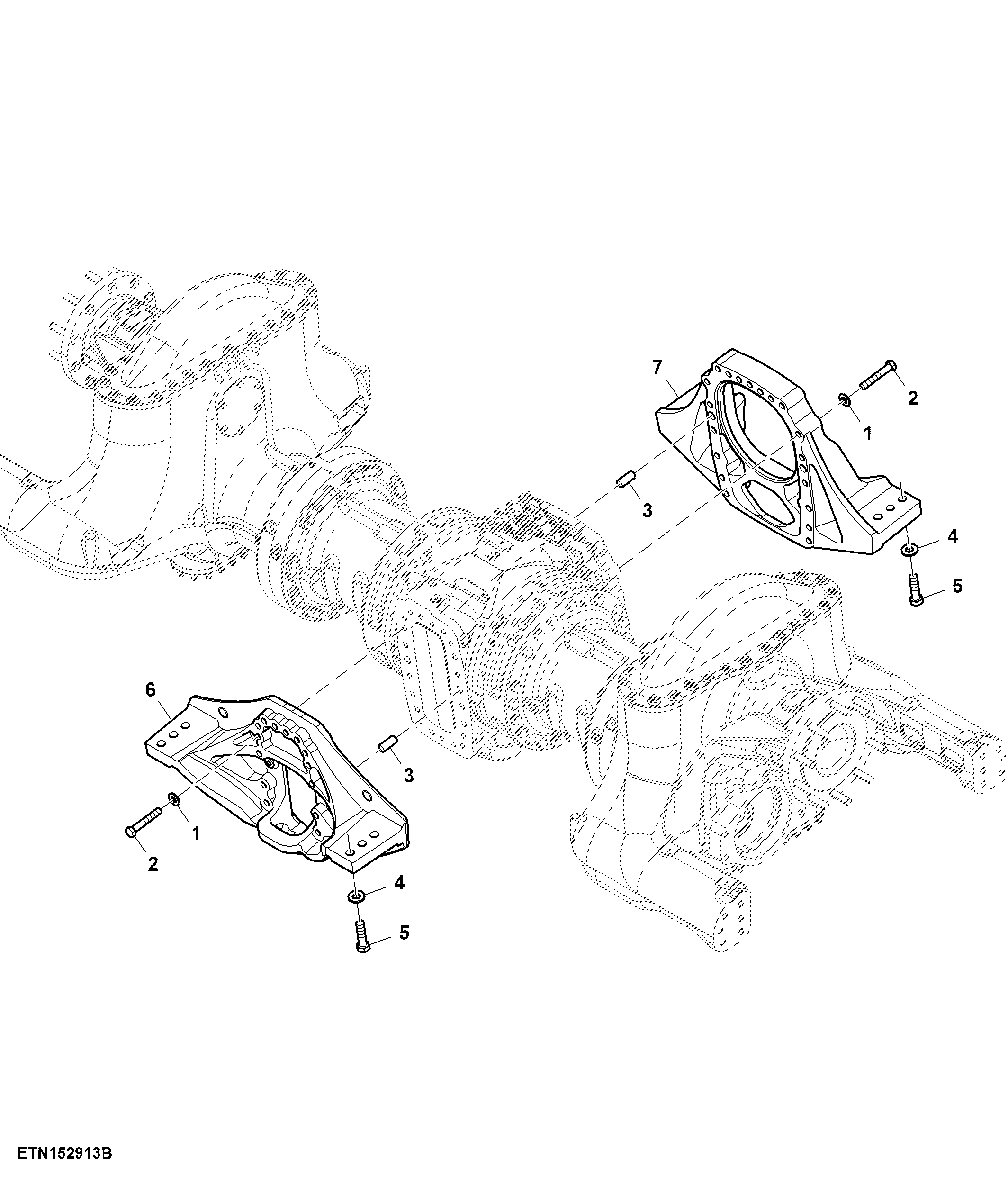 Front Axle Support, Non-Suspended (800207 - )