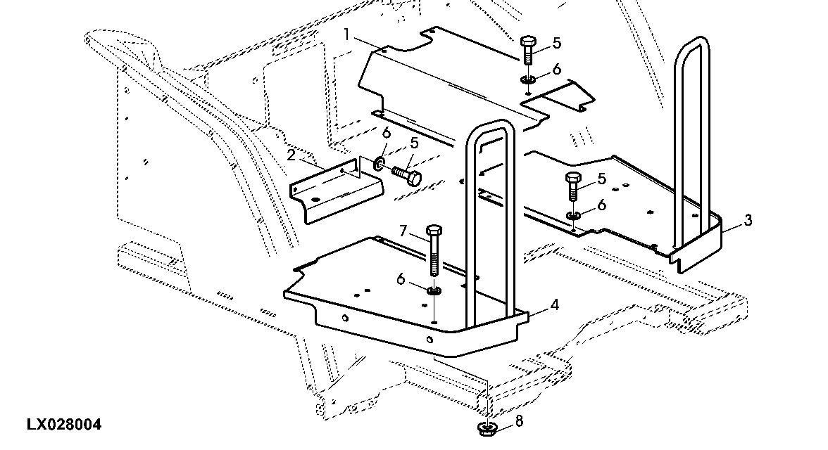 FLOOR PLATES OPEN OPERATOR'S STATION (LOW PROFILE)
