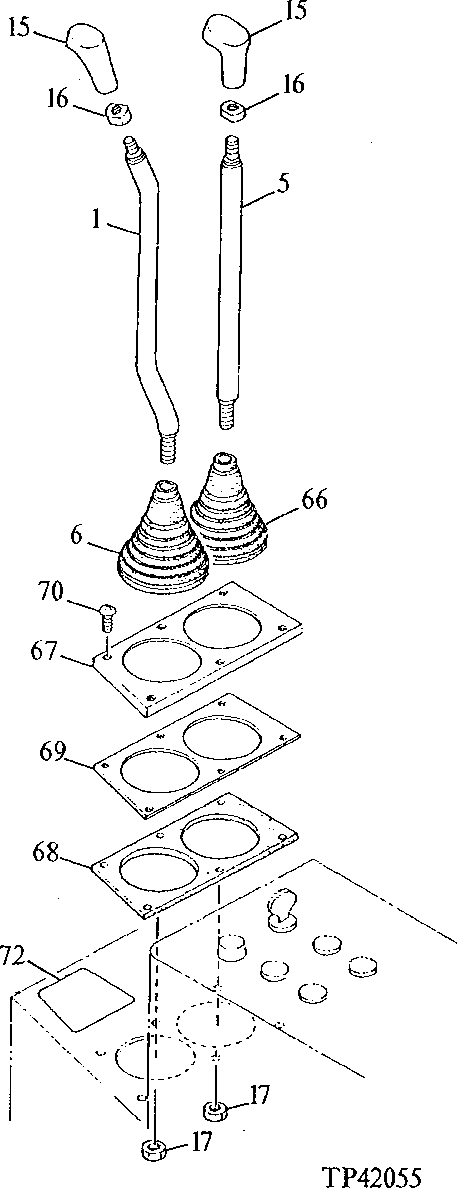 LOADER CONTROL LEVER (SINGLE LEVER WITH AUXILIARY)
