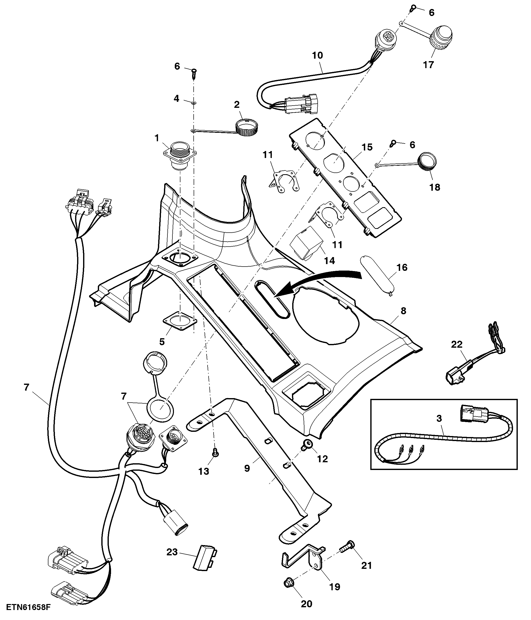 Signal Socket / 3-Terminal Socket / Isobus Socket / Connector Greenstar / Wiring Harness