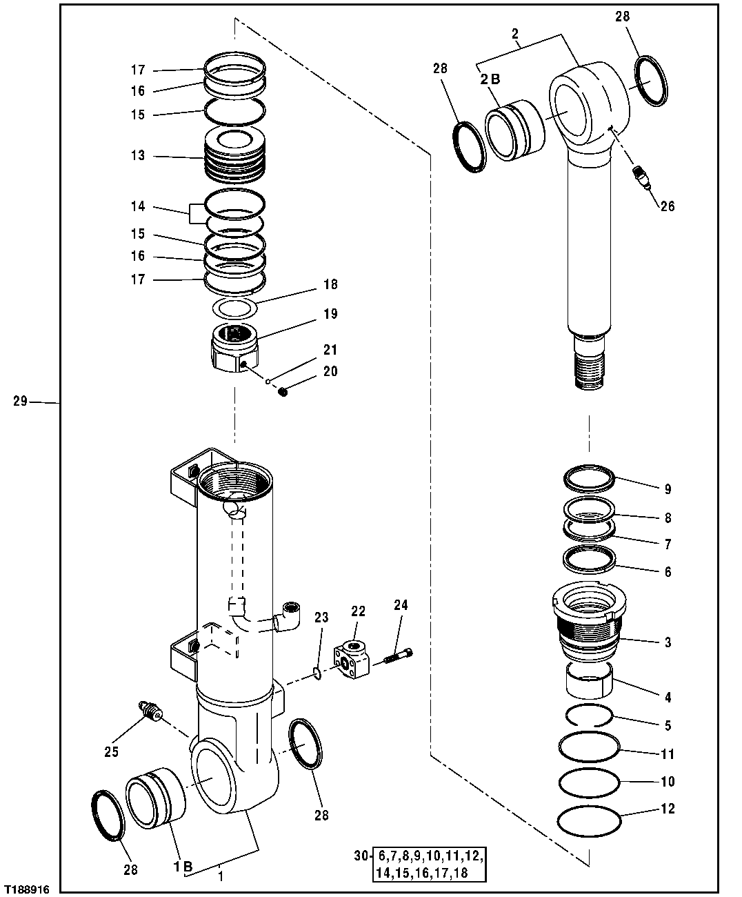 Left Blade Cylinder And Oil Lines, Replacement Cylinder
