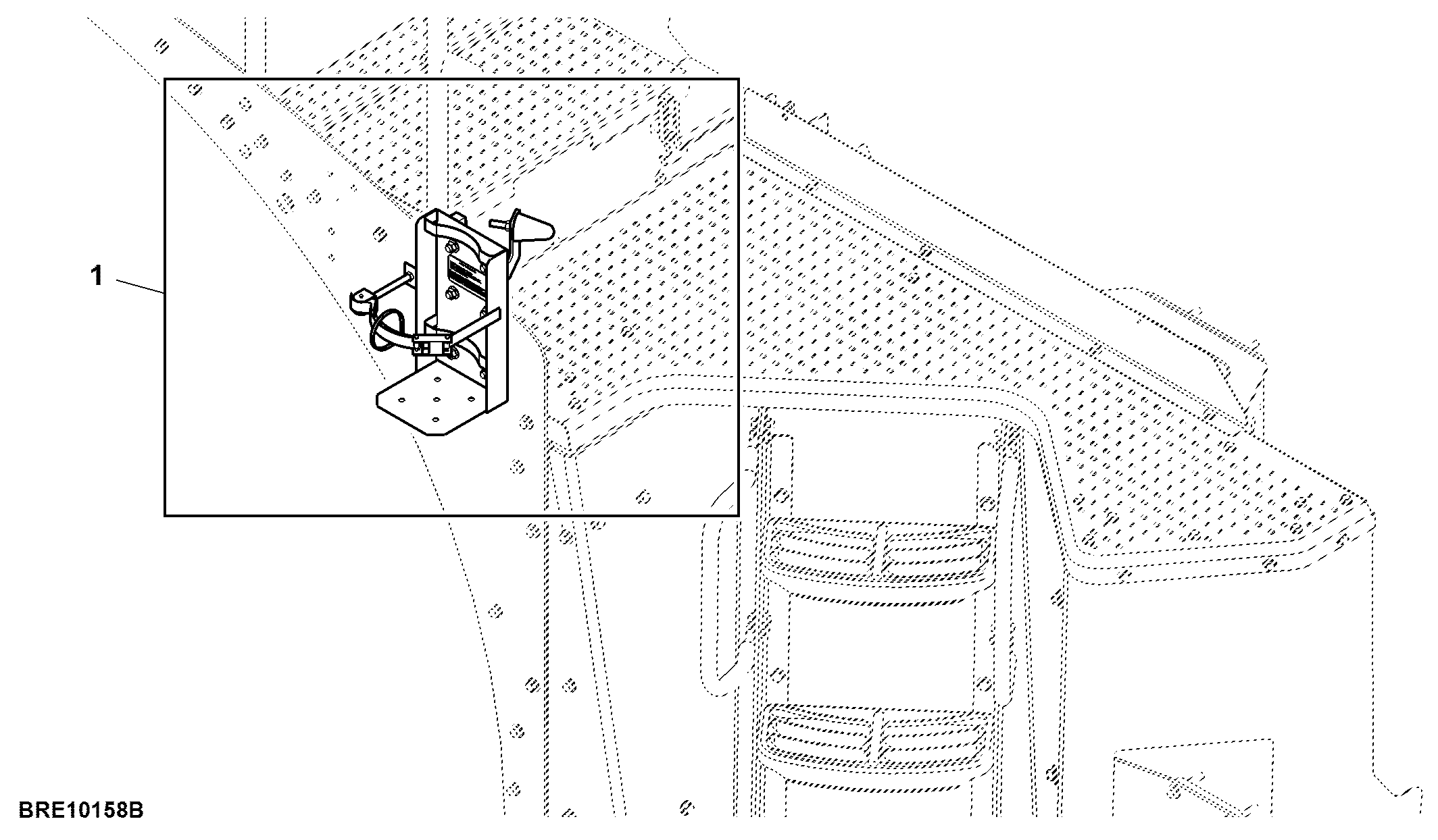 Bracket, Fire Extinguisher, Attachment