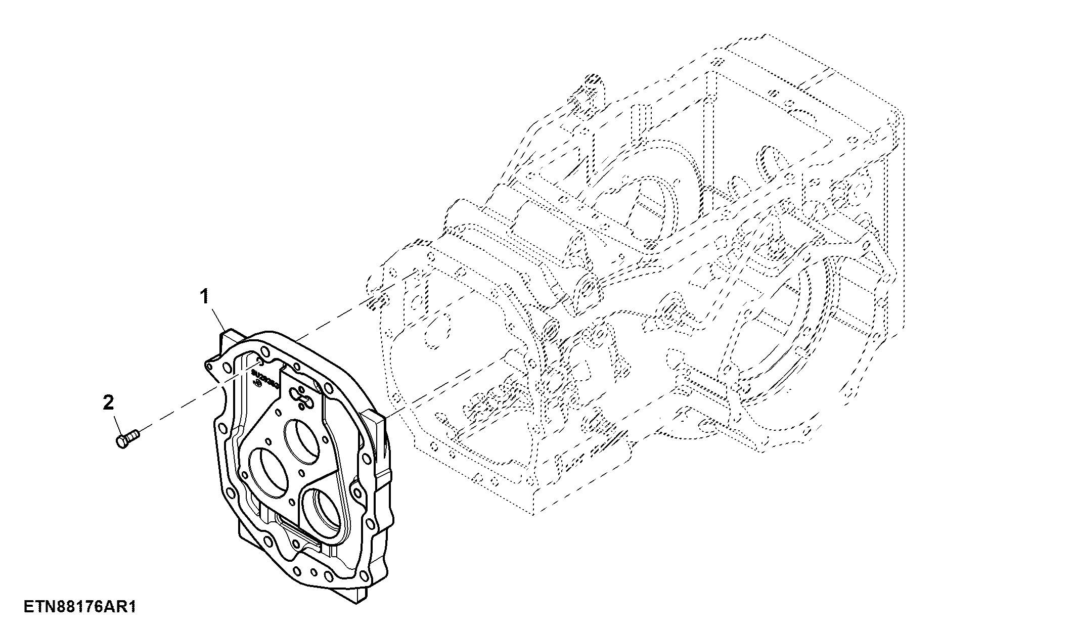 Transmission Front Cover, Collar Shift Transmission