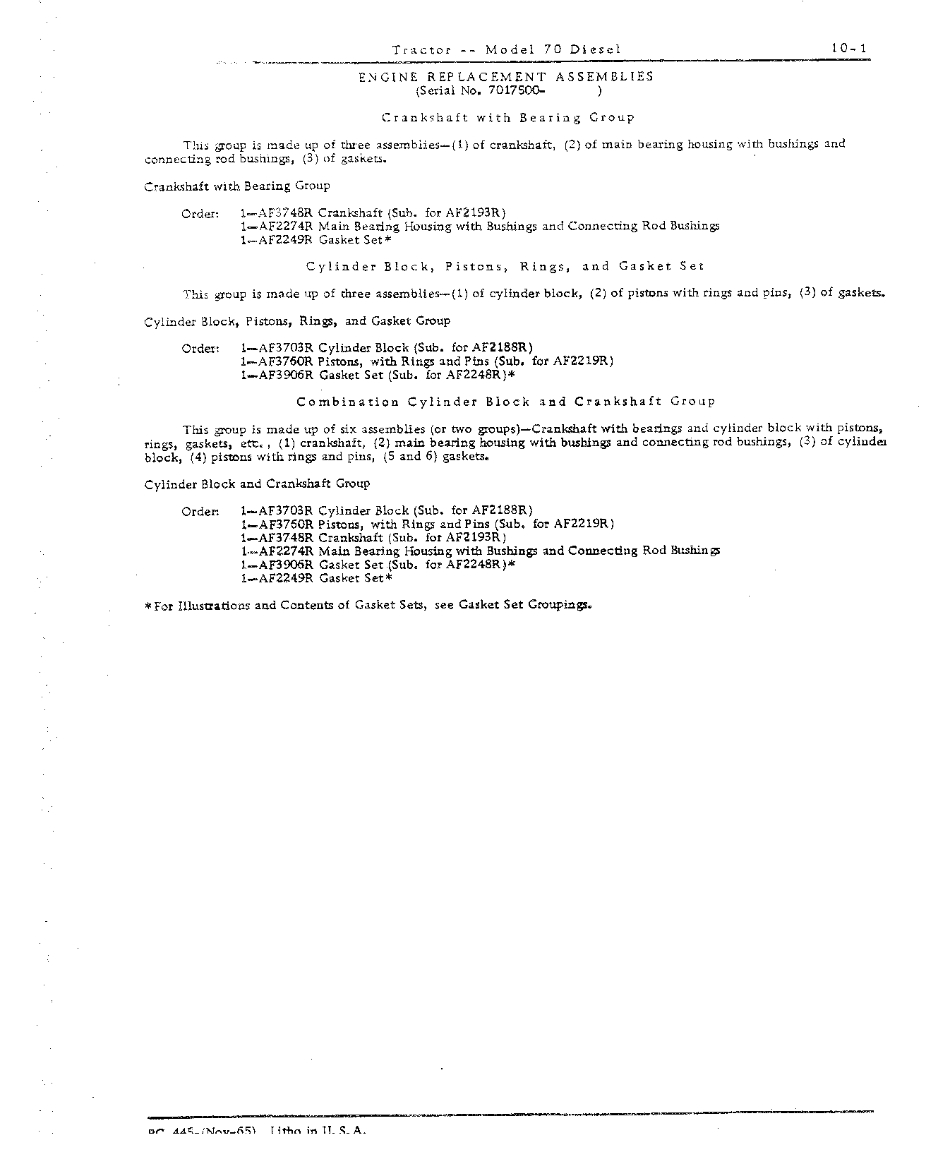Section 10 - Front End Support and Engine and Transmission Case