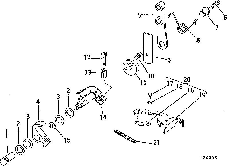 FUEL INJECTION PUMP LINKAGE GROUP (ROOSA-MASTER NO. JDB635MD-2803)