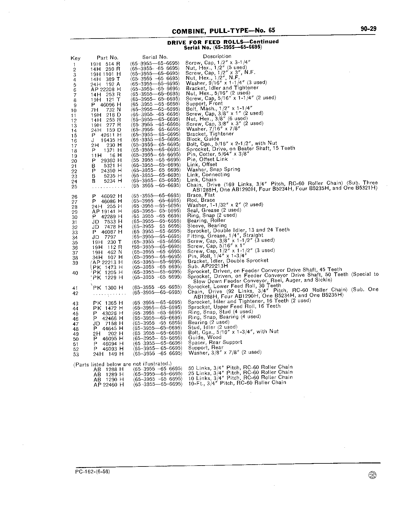 90 Drive Belts, Chains, and Tighteners (Continued)