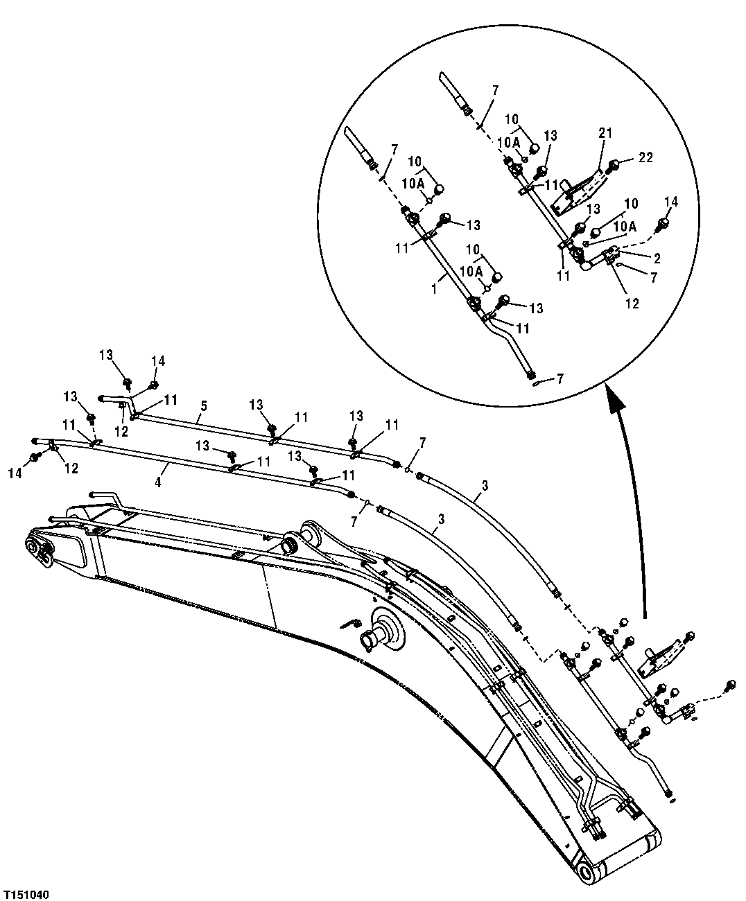 THIRD FUNCTION BOOM HYDRAULIC HOSES AND OIL LINES