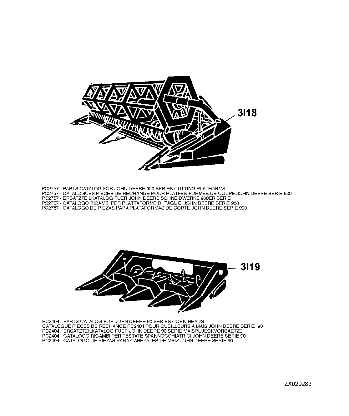 100 CUTTING PLATFORM, CORN HEAD