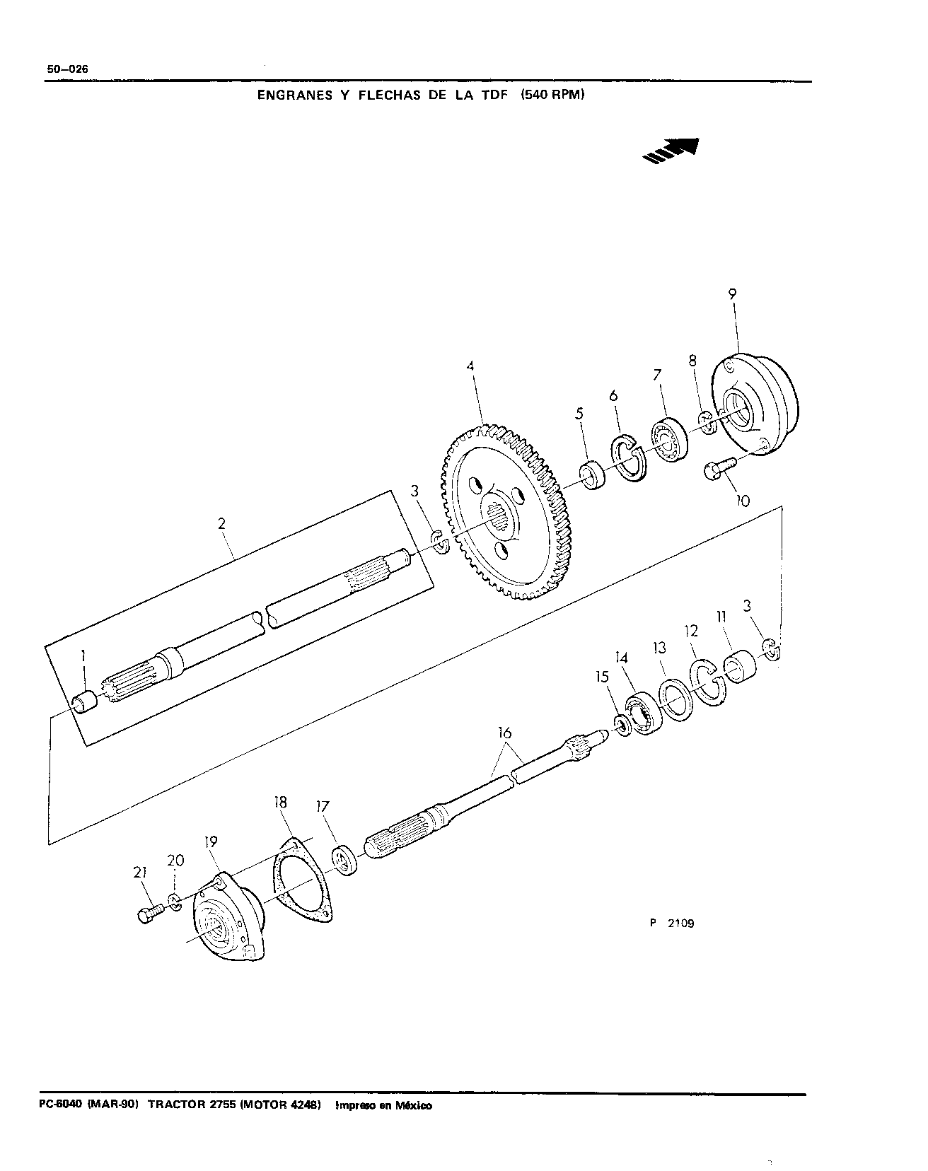 Articulacion Del Selector de la Flecha de la TDF (Continued)