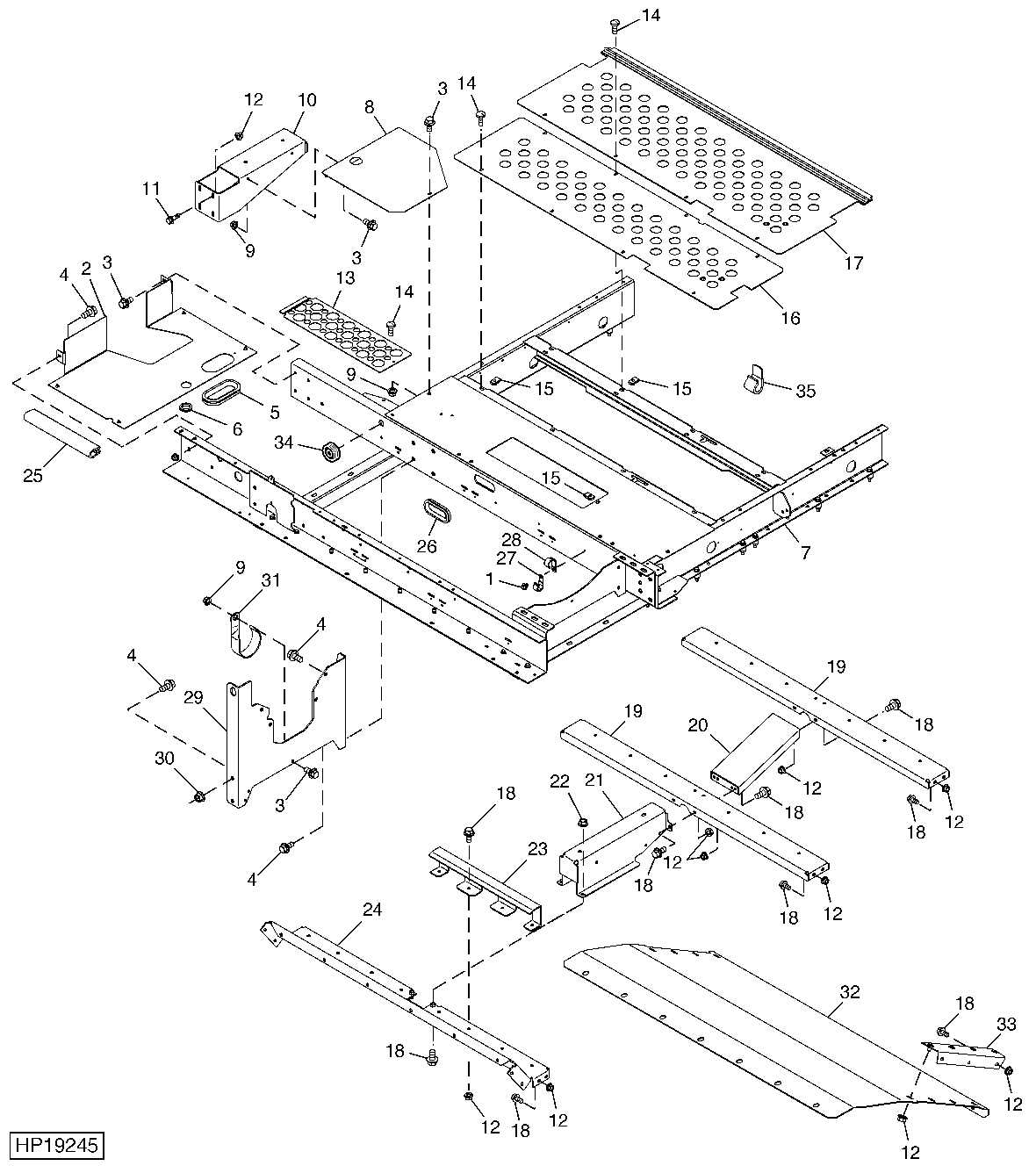 Engine Platform and Fuel Tank Supports ( - 730100)