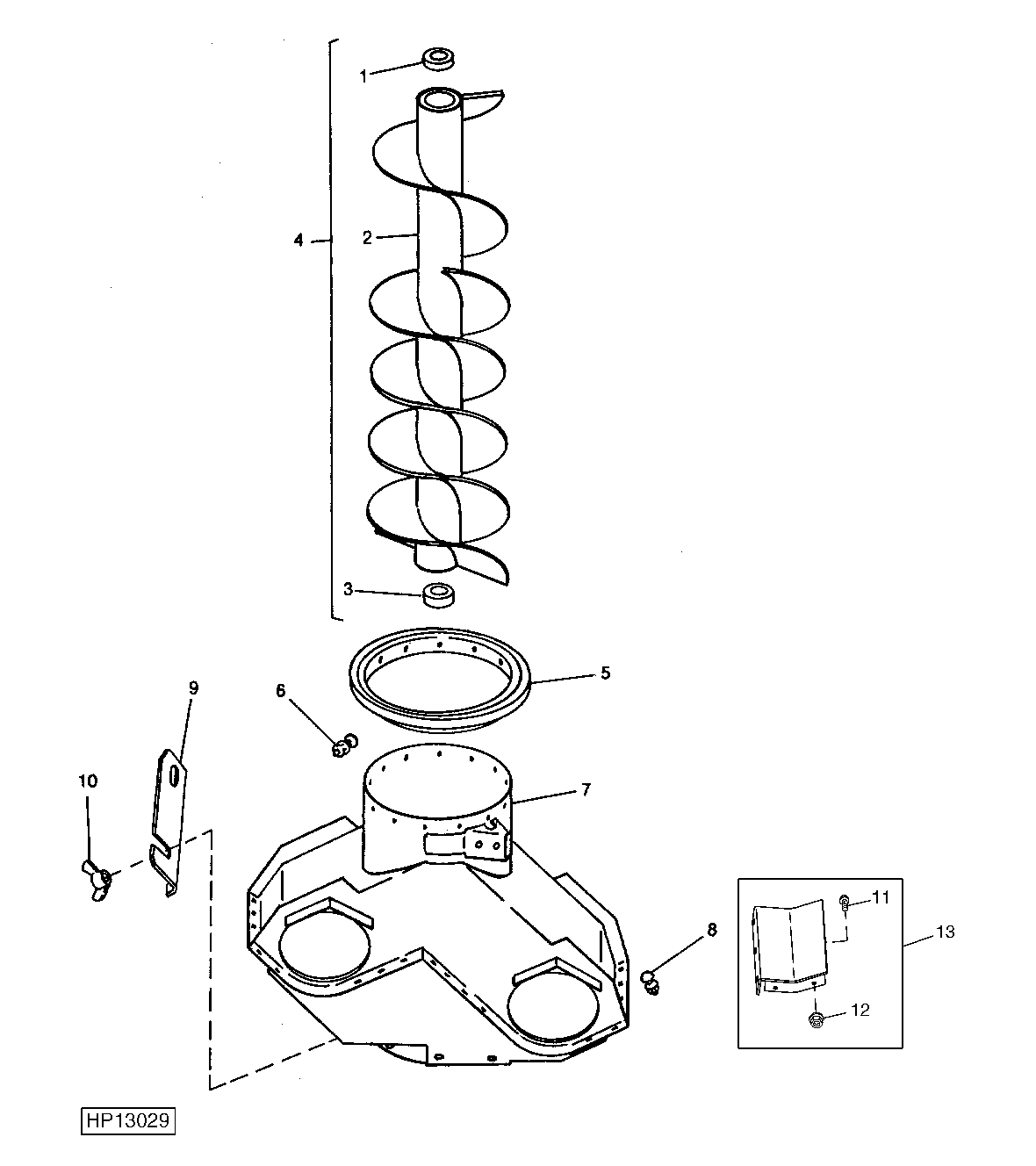 VERTICAL UNLOADING AUGER AND CHARGE HOUSING