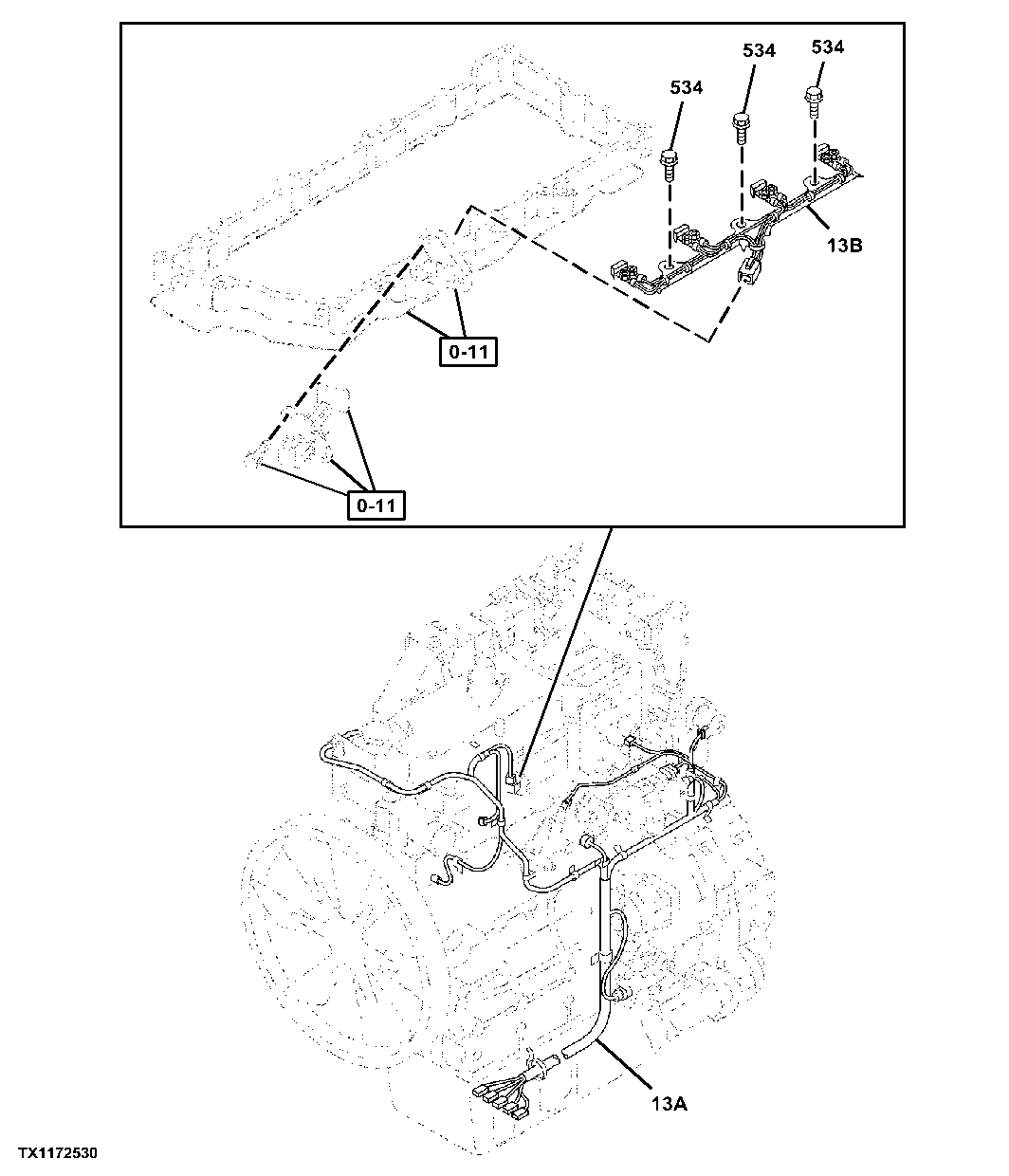 Engine And Injector Wiring Harness