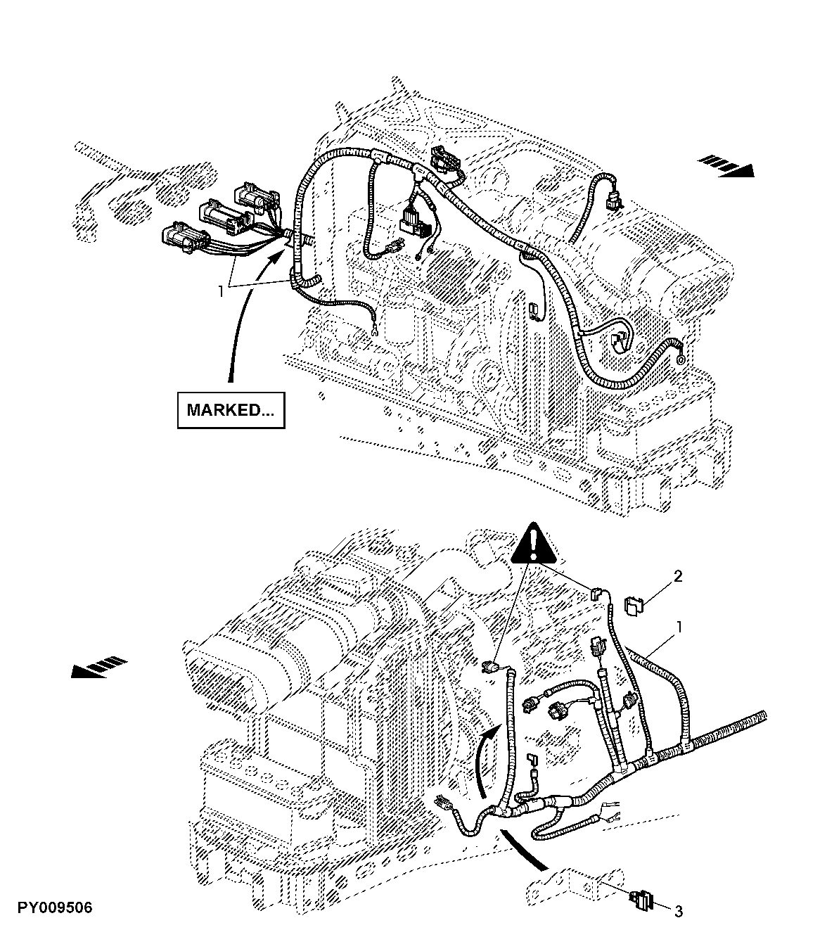 ENGINE WIRING HARNESS WITH ENGINE STAGE II ACC. 97/68/EC