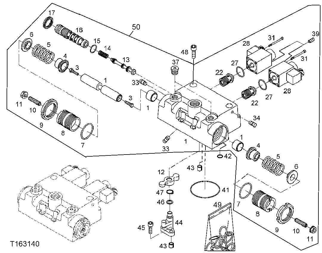 HYDROSTATIC PUMP DISPLACEMENT CONTROL VALVE