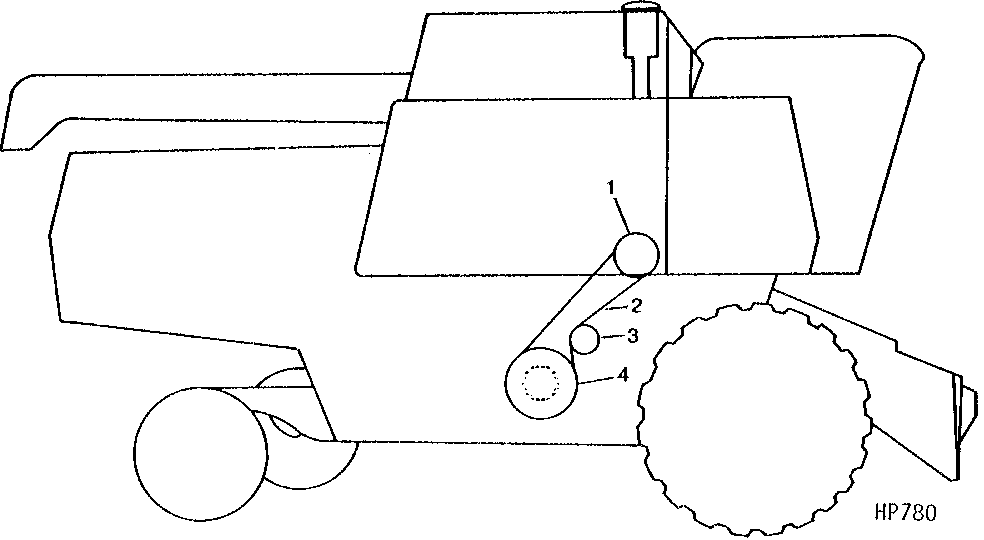 PRIMARY COUNTERSHAFT TO SECONDARY COUNTERSHAFT DRIVE BELTS
