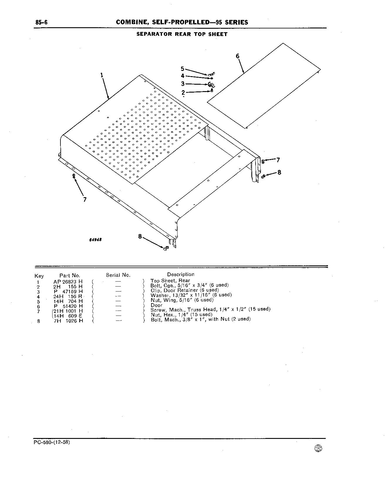 Separator Front, Top and Side Sheets, and Ladder (Continued)