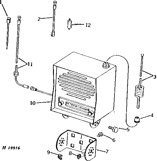 RADIO (NOT USED WITH OPERATOR'S CAB) (MOTOROLA) (1278 - 4440)