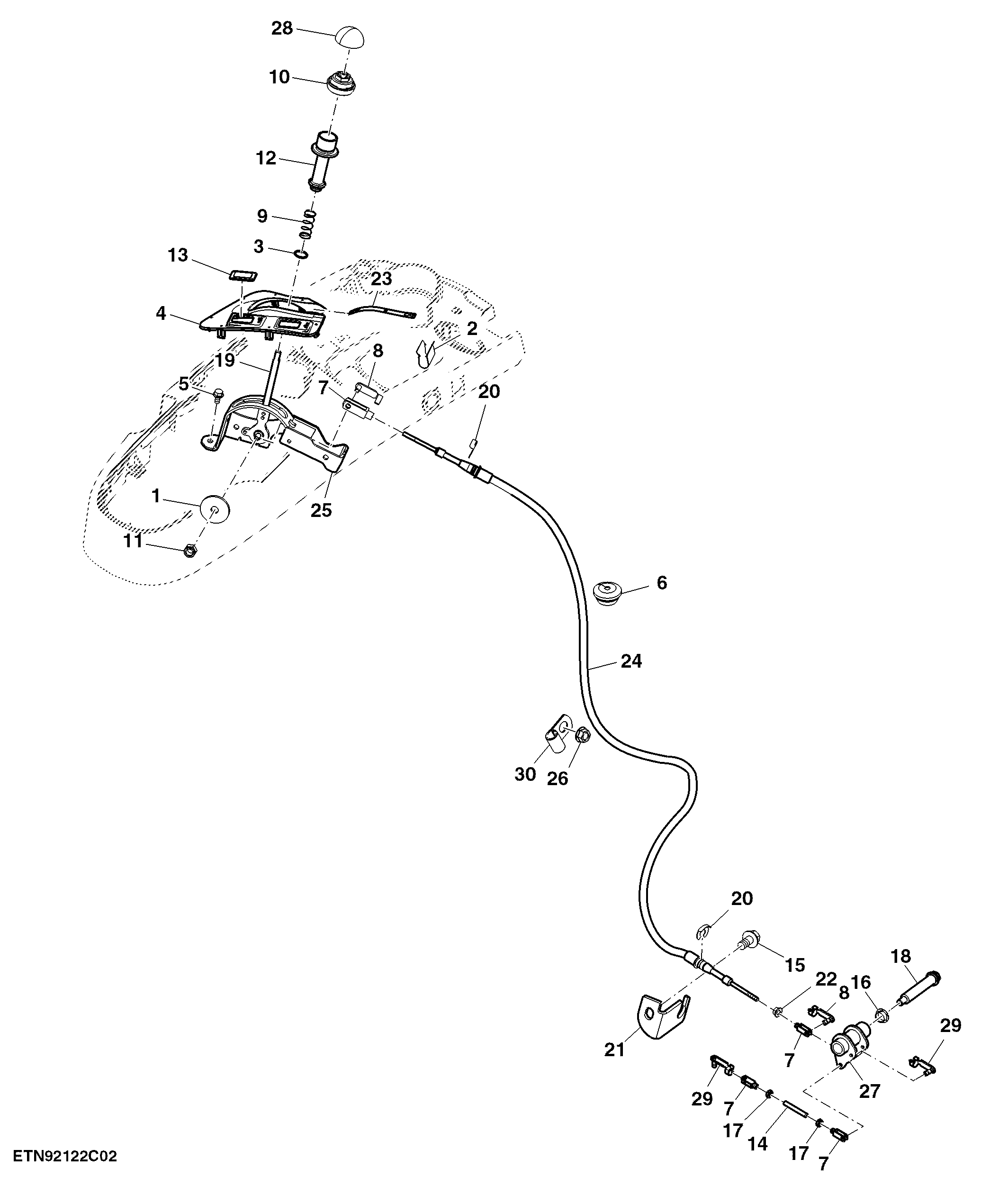 PTO Shift Control, 2-Speed PTO, W/ Ground Drive, Cab