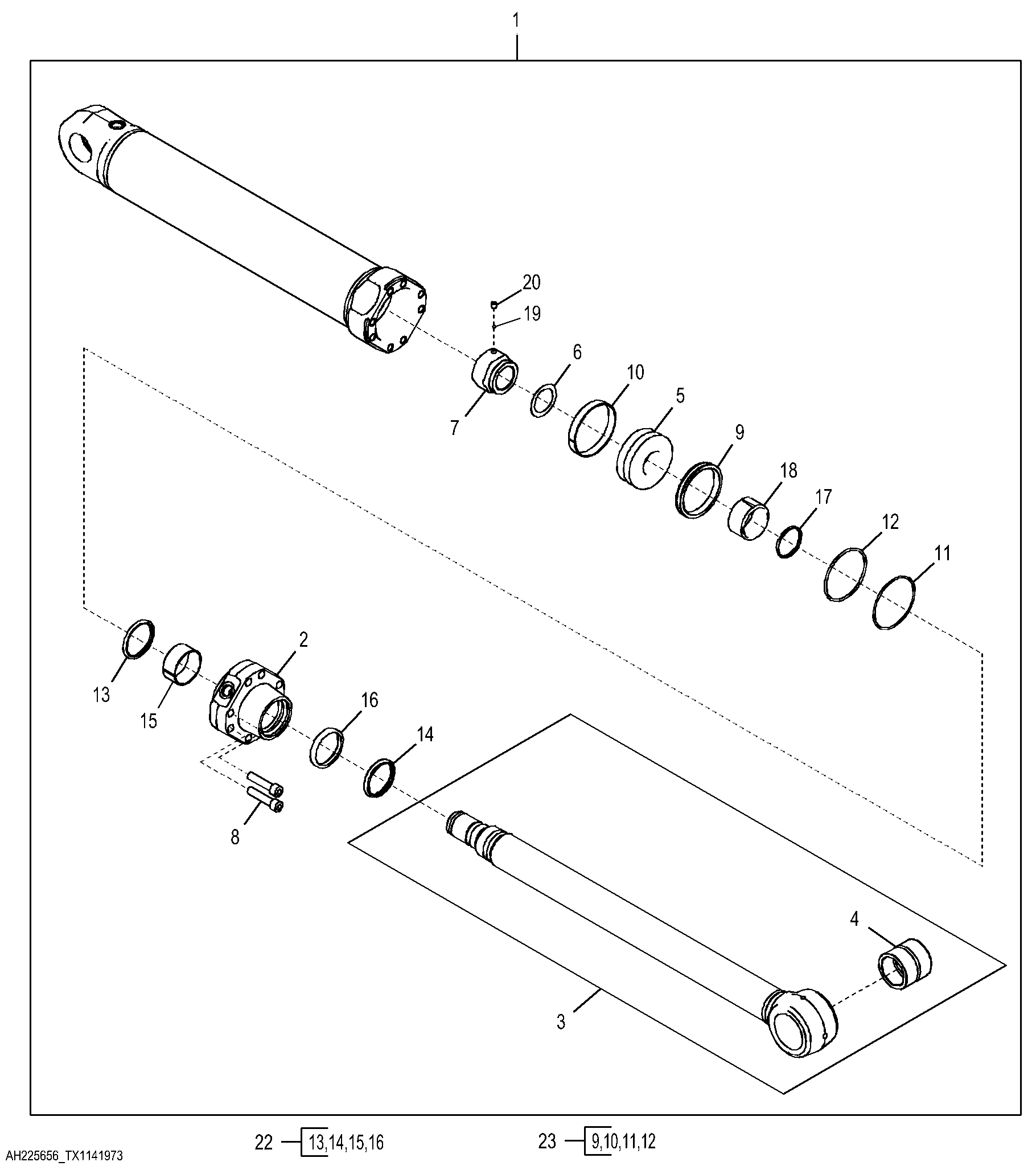Crowd Cylinder and Repair Kit, Standard and Extendable Dipperstick