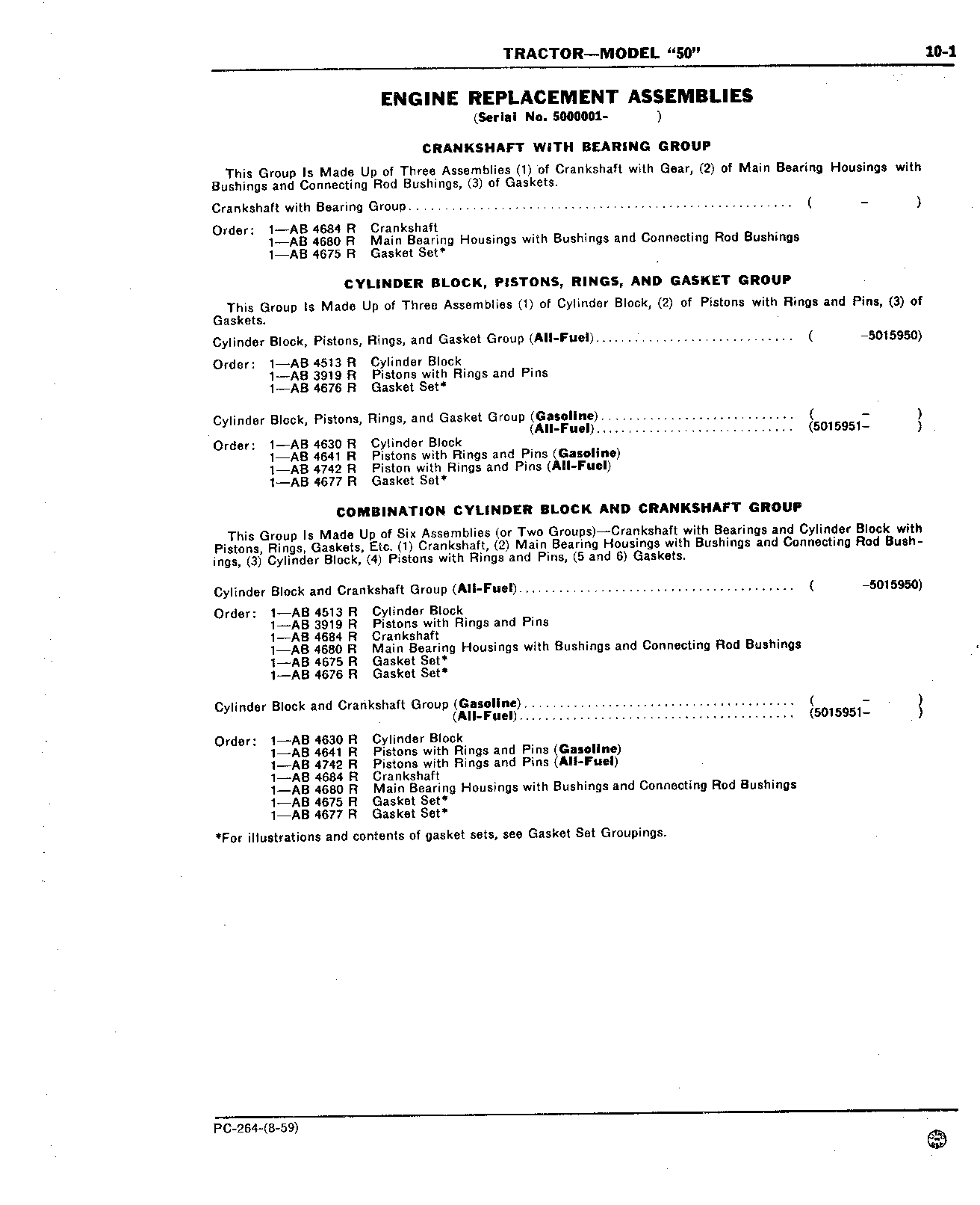 Section 10 - Front End Support and Engine Transmission Case