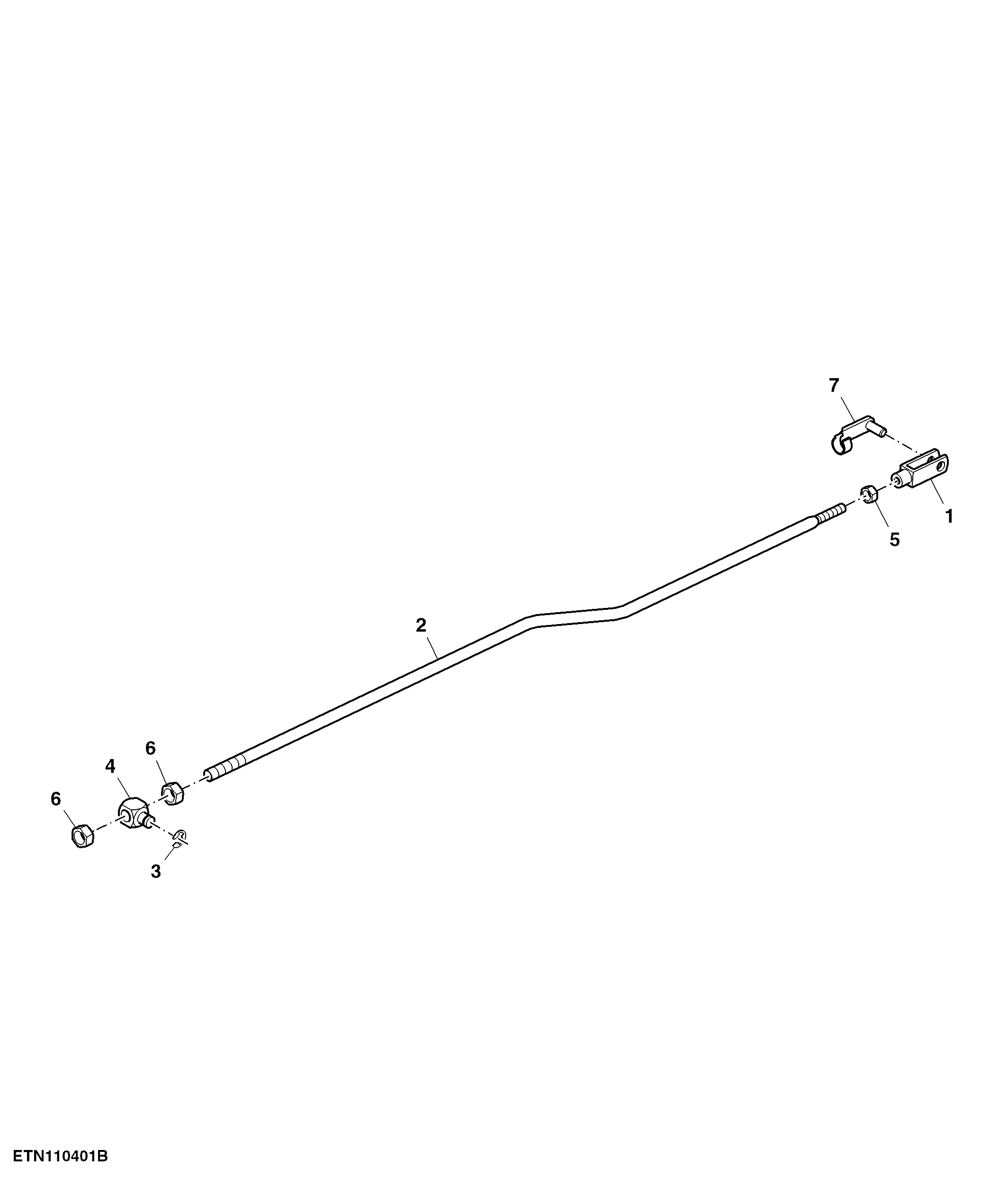 Shifter Rod, W/ Mechanical Reverser Control, W/O Creeper