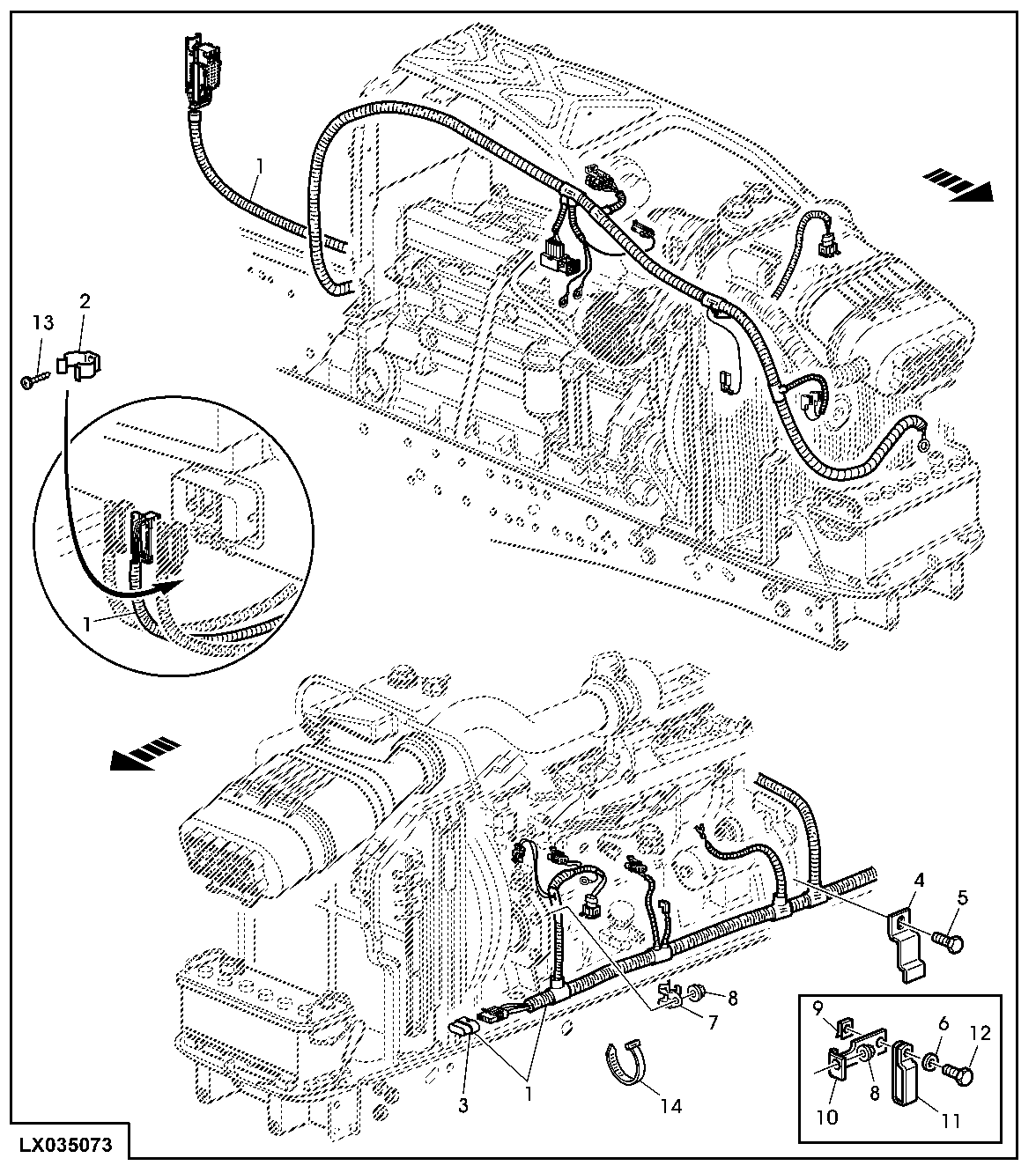 ENGINE WIRING HARNESS, WITH TIER I ENGINE (CAB)