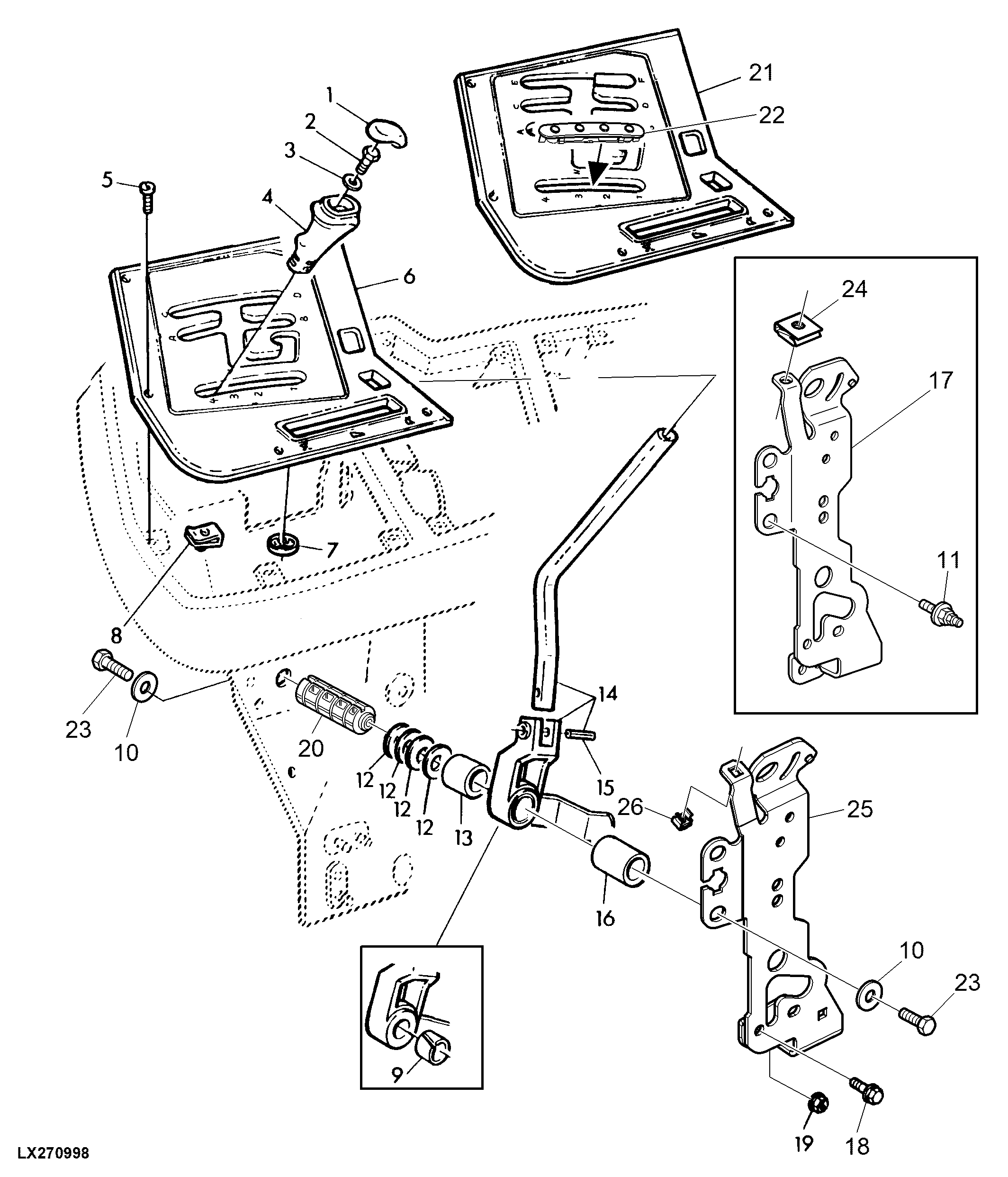 GEAR SHIFTING (POWRQUAD WITH REVERSER CONTROL AT STEERING COLUMN)